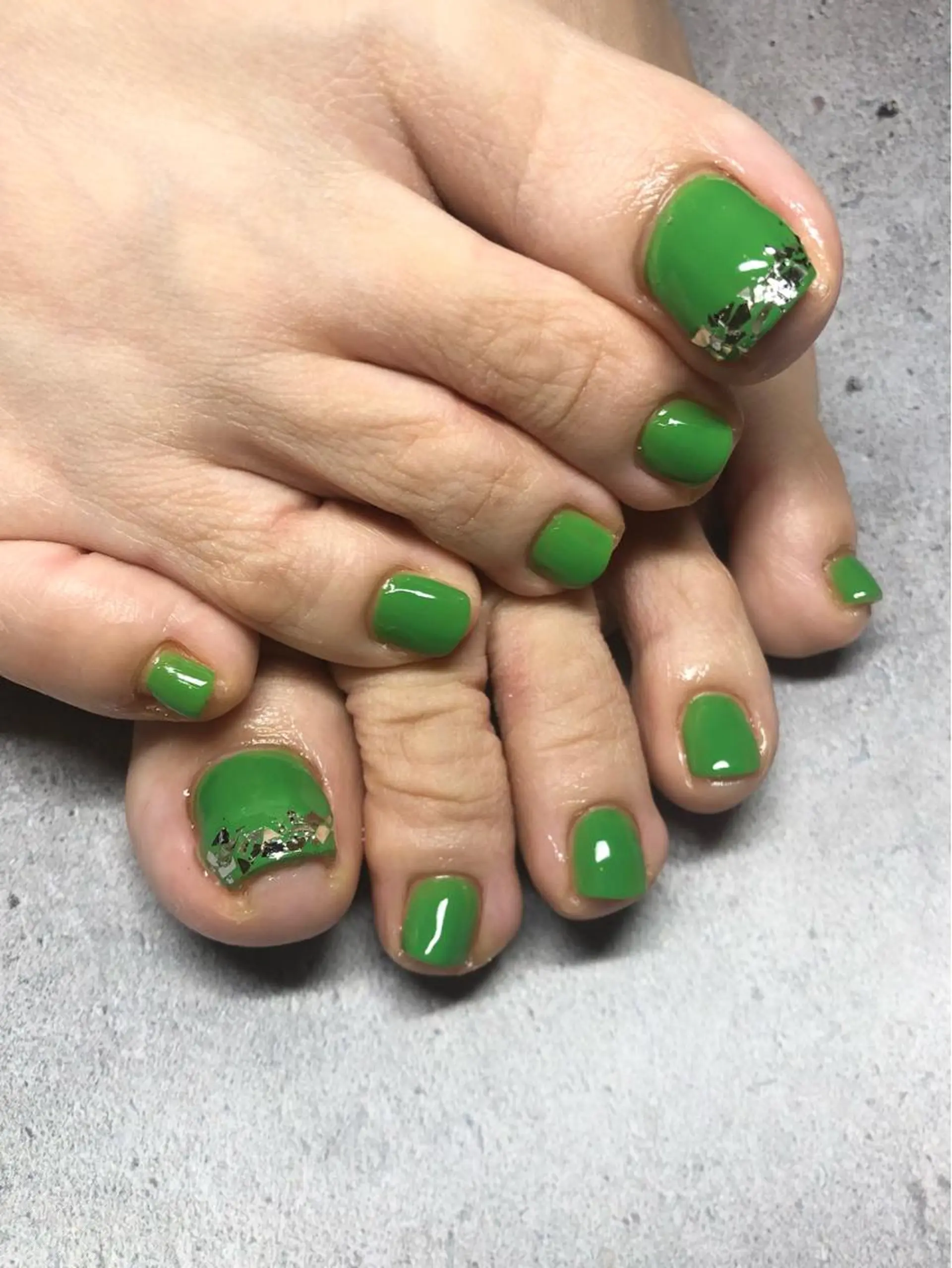 ネイル フットネイル フレンチネイル ガラスフレンチ kimura kumikoのネイルデザイン