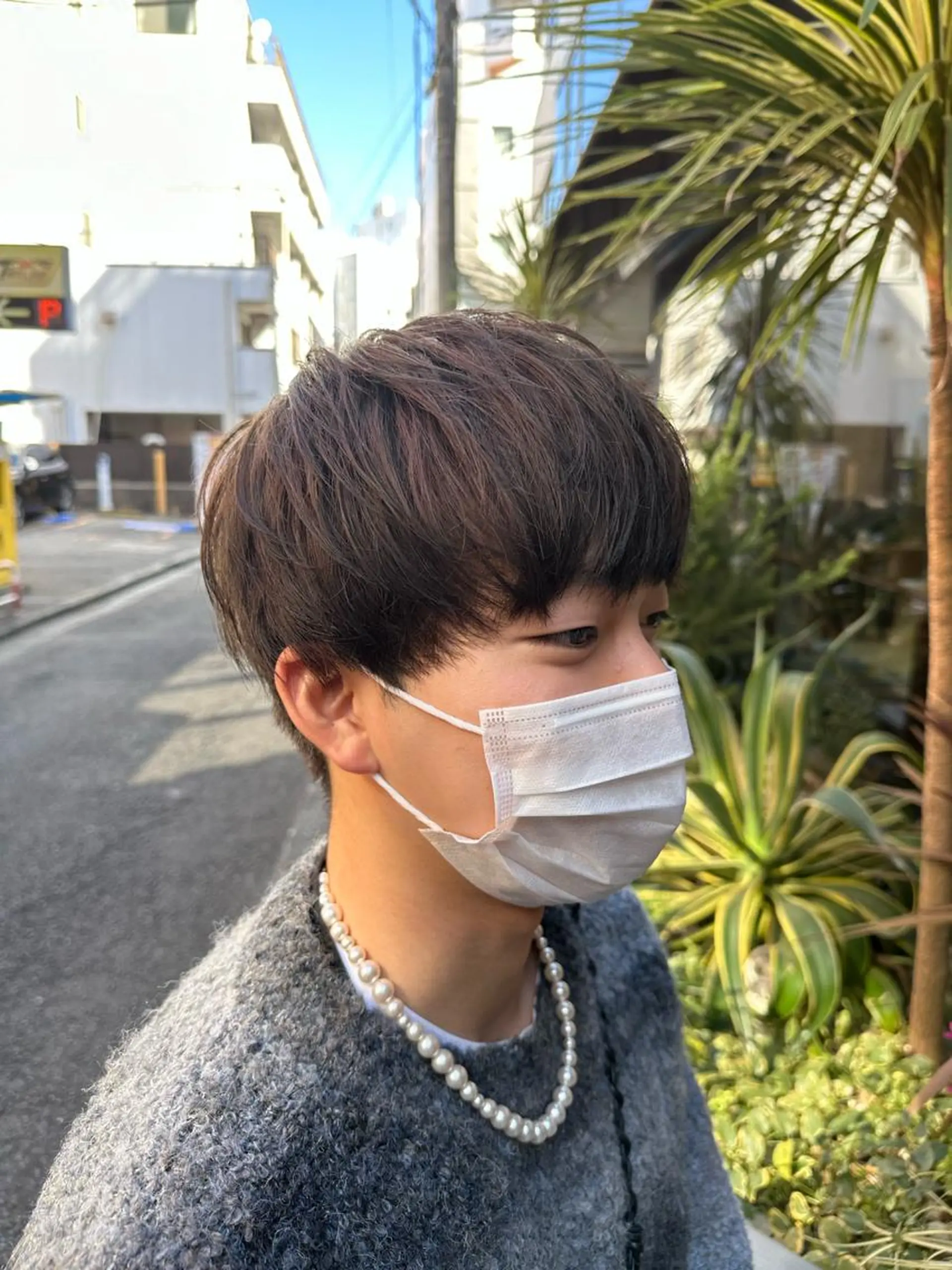 ショート カラー アッシュ パーマ職人 渡邊　優雅のヘアスタイル
