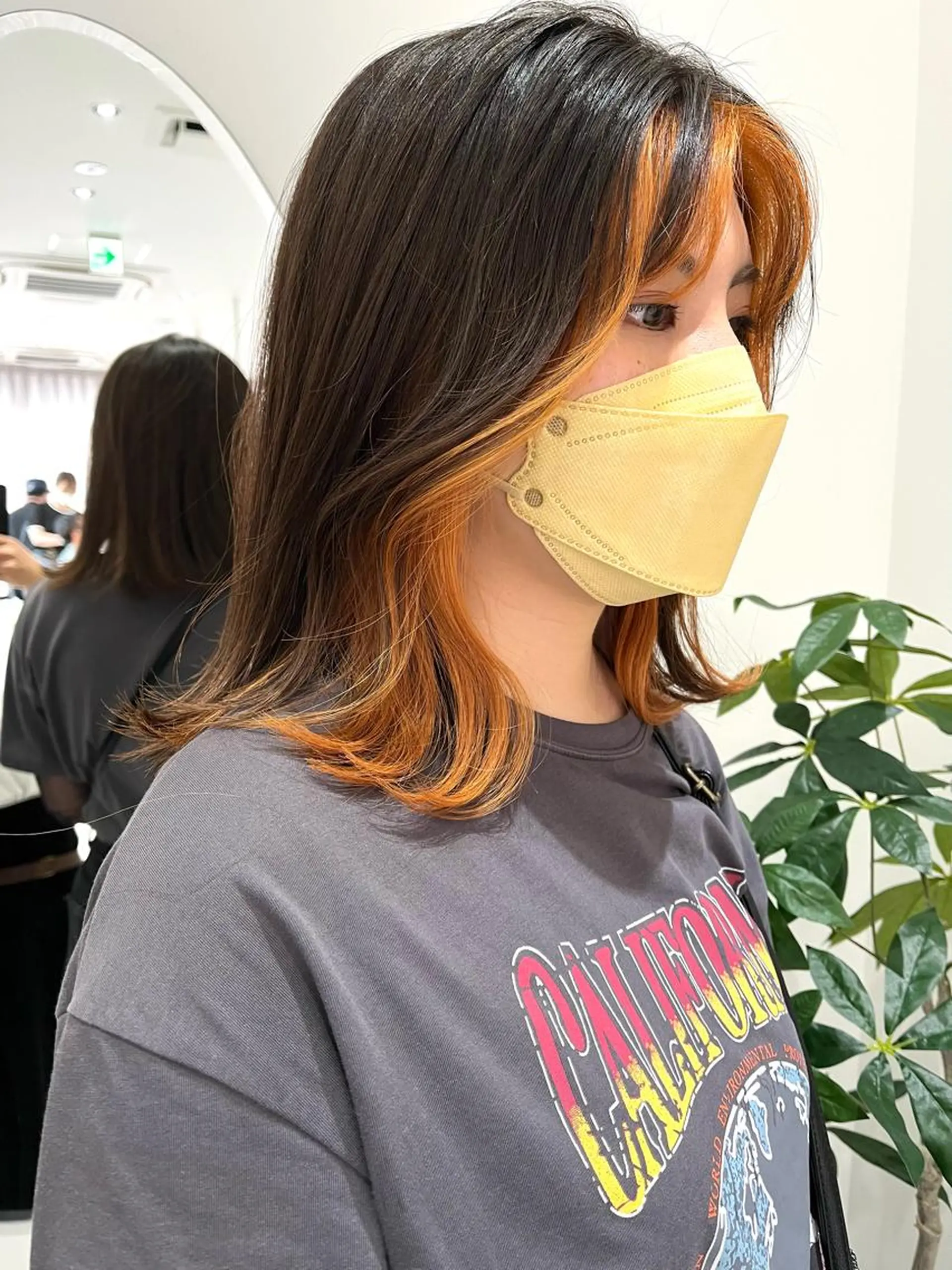 ミディアム カラー ヘアアレンジ ヘアカラー Zina博多筑紫口_ aikaのヘアスタイル