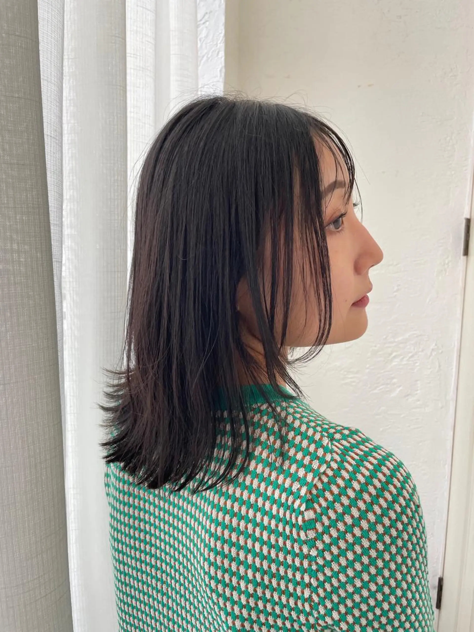 ミディアム カラー カット ヘアカラー タナカ マナミのヘアスタイル