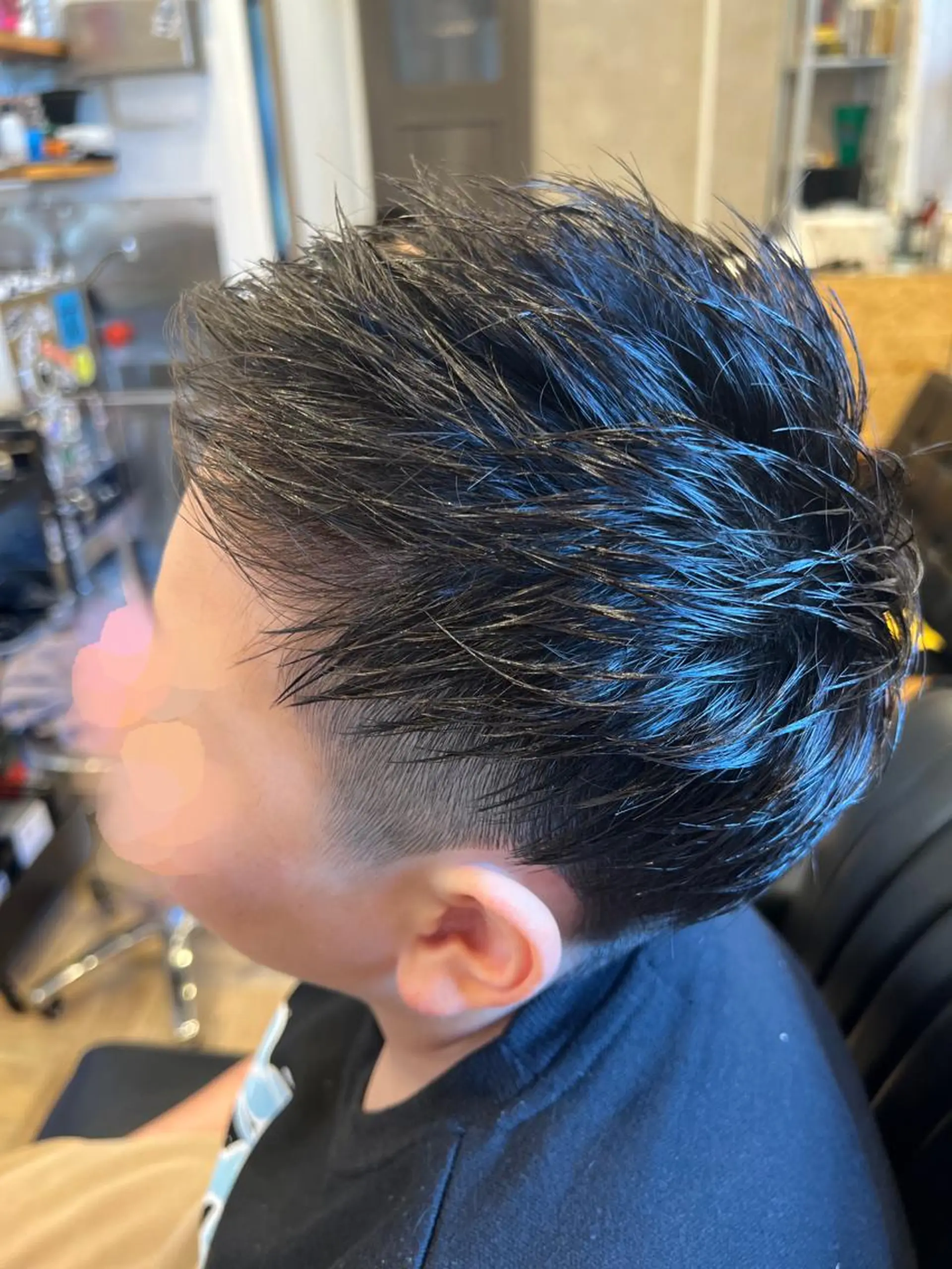 ショート パーマ メンズ キッズ カット HOOPbarber shop💈のヘアスタイル