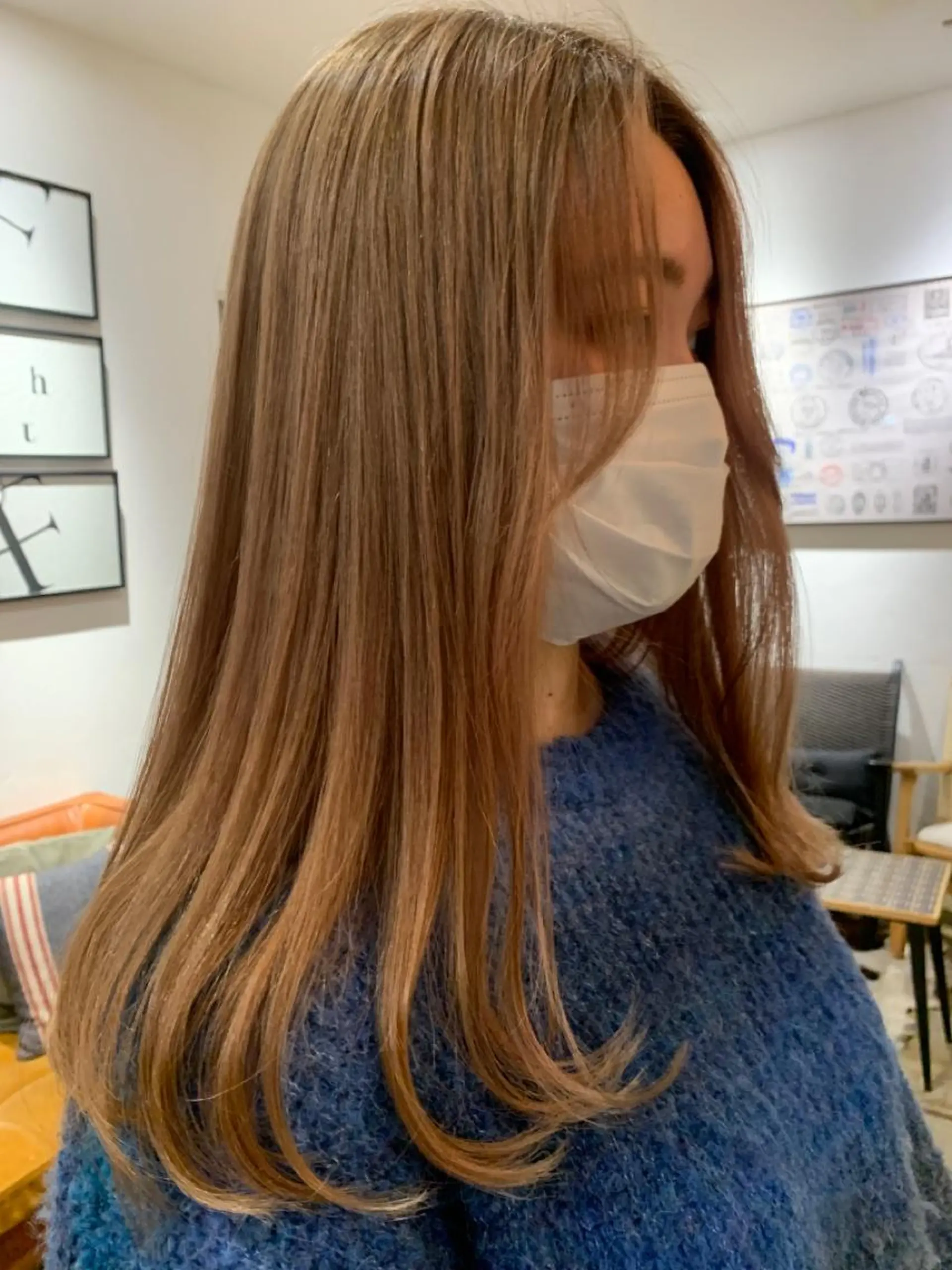 カラー ベージュカラー ミルクティーベージュ ヘアカラー RIO .のヘアスタイル
