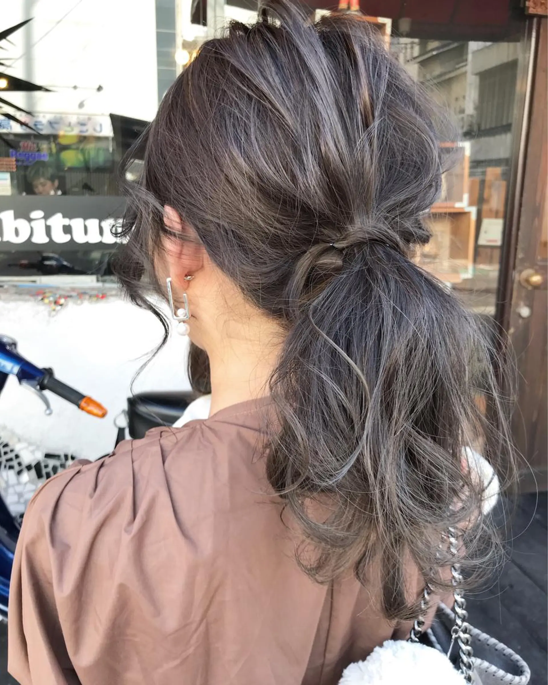 ロング カラー グレージュ カット ヘアカラー トリートメント 玉木 育実のヘアスタイル