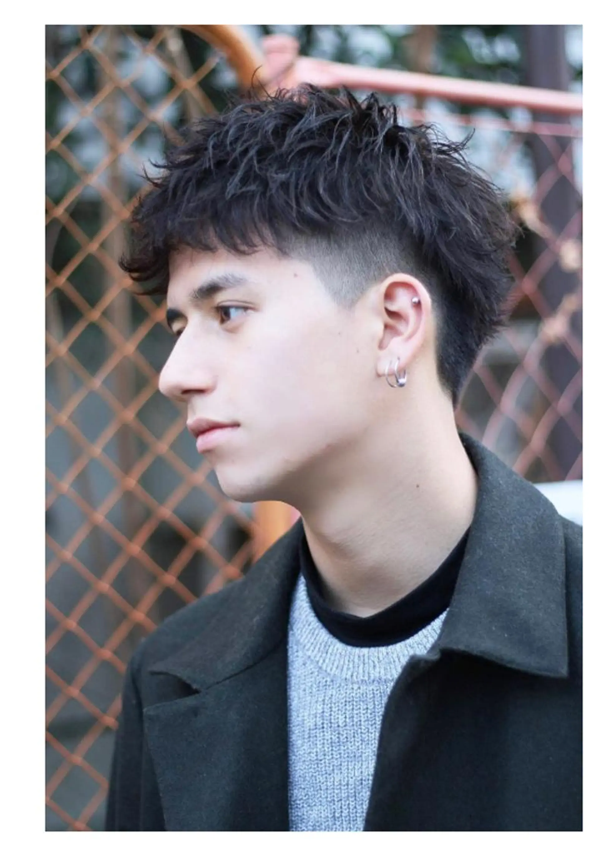 メンズ アップバング 井上 りょうのヘアスタイル