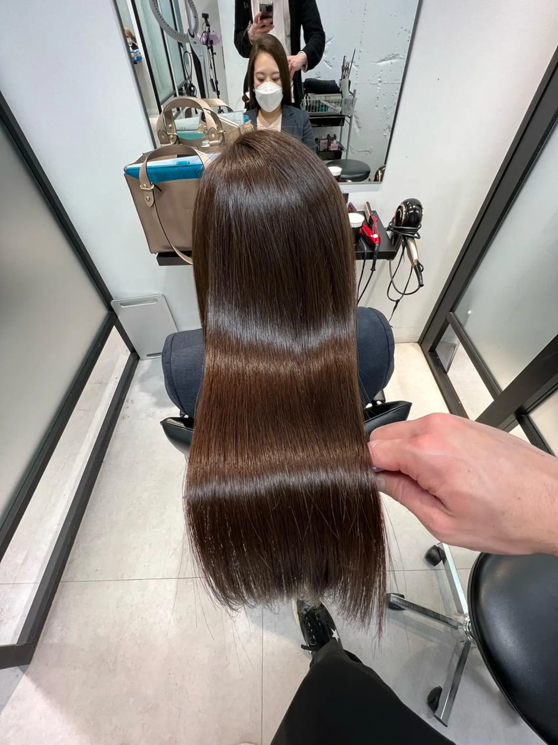 ロング トリートメント 髪質改善/縮毛矯正 艶カラー/珠聡のヘアスタイル