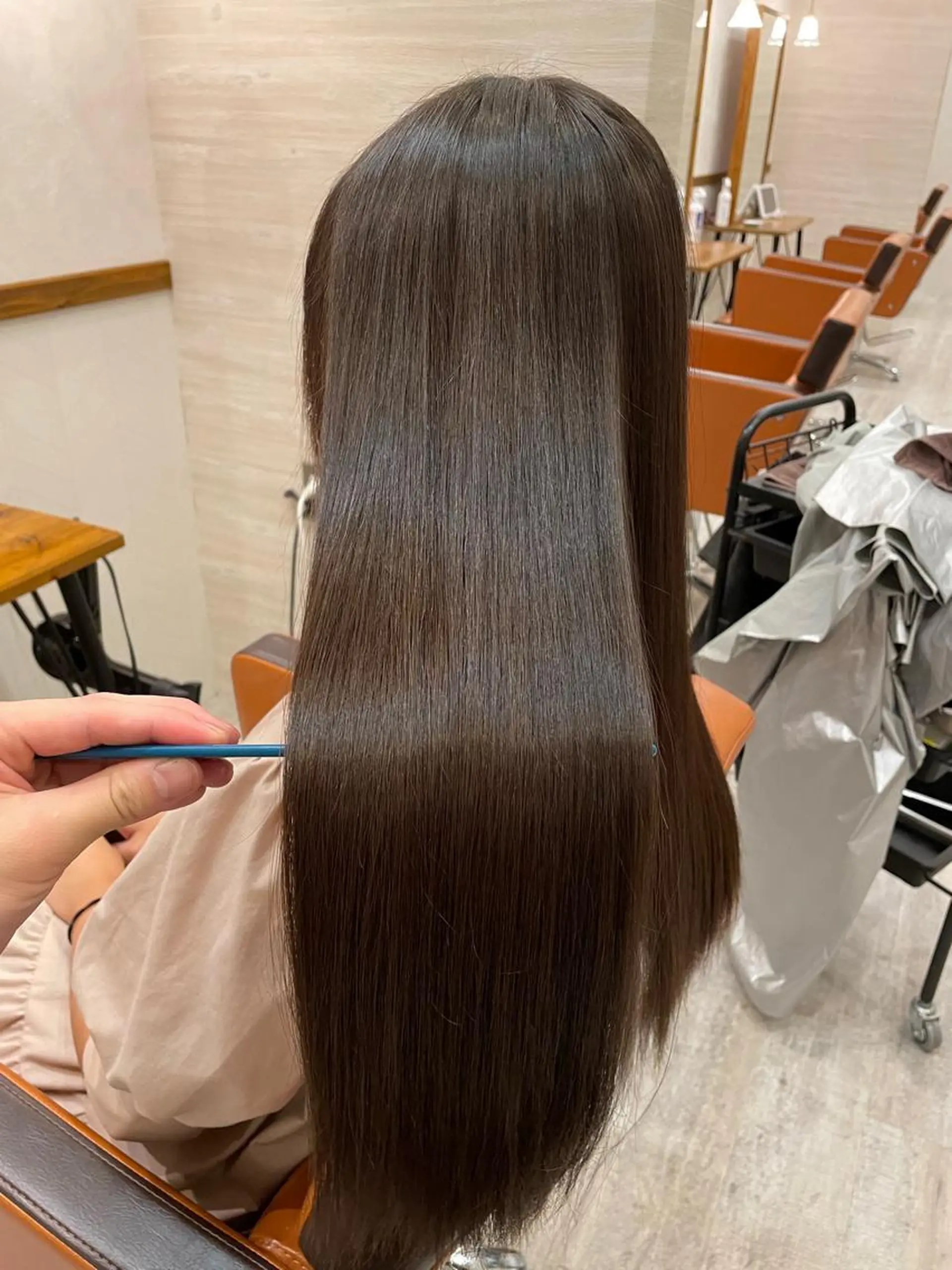 ロング 髪質改善 agu hair  reana香椎千早店所属・うめ とものヘアスタイル