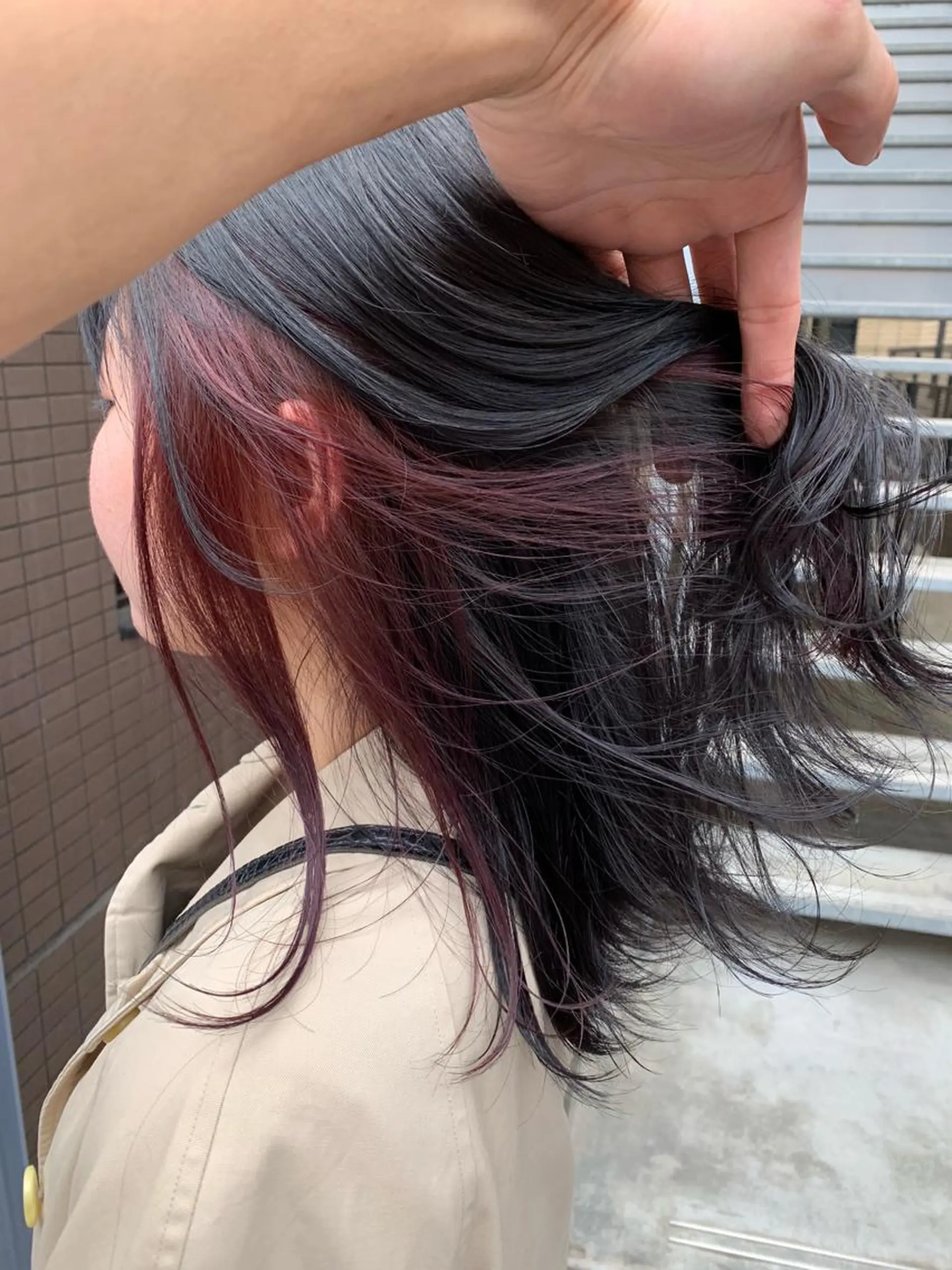 ミディアム カラー ネイビーカラー ピンクカラー DUMBO所属・【完全マンツー 恵比寿】佐藤 翔のヘアスタイル