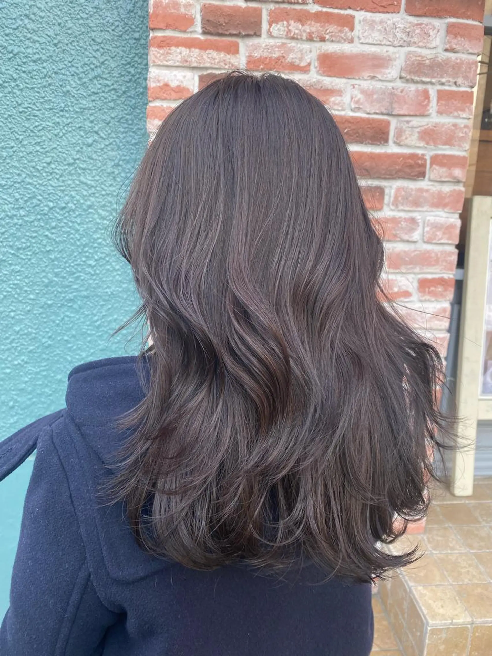 ロング カラー レイヤーカット 関口 桃花🌷 暖色カラーのヘアスタイル