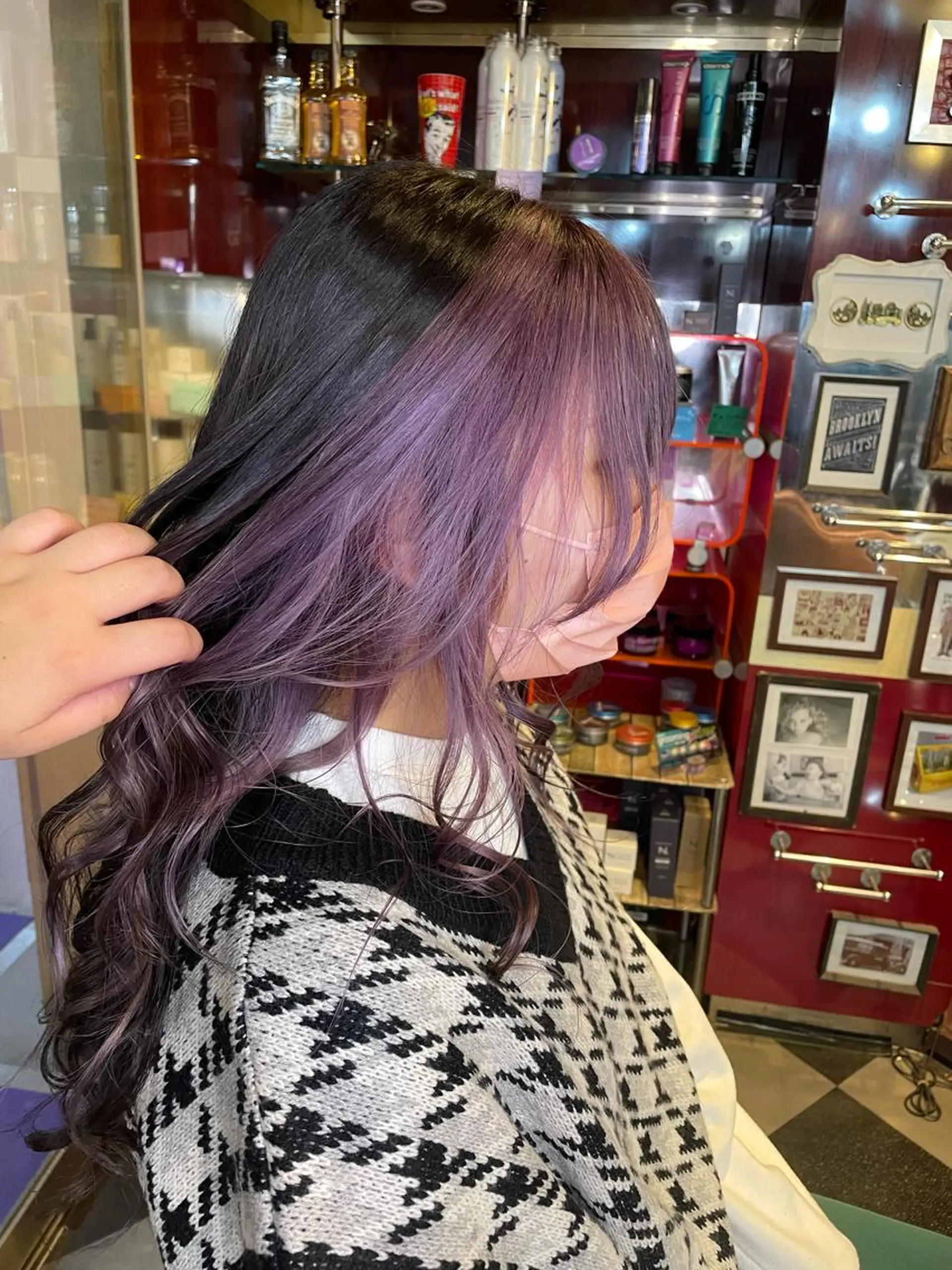 セミロング ミストバング 👑派手髪/カット 👑ANRYのヘアスタイル