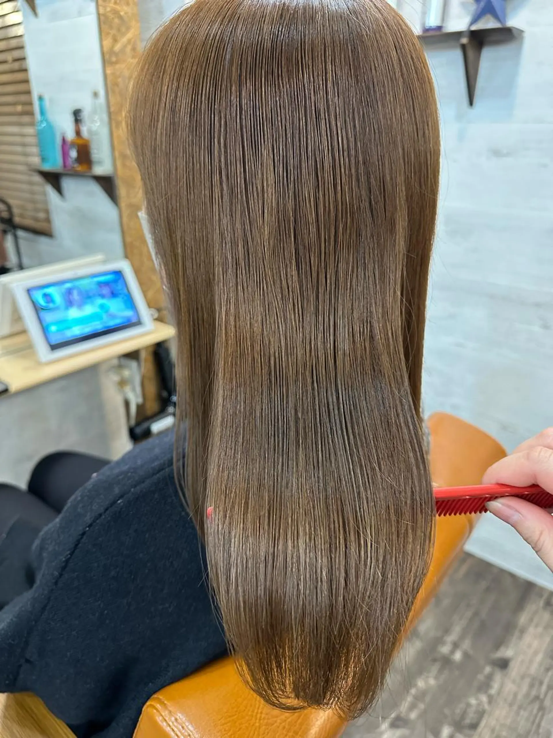 ミディアム カラー ヘアカラー トリートメント ブリーチ毛対応酸性 ストレート🌈サキのヘアスタイル