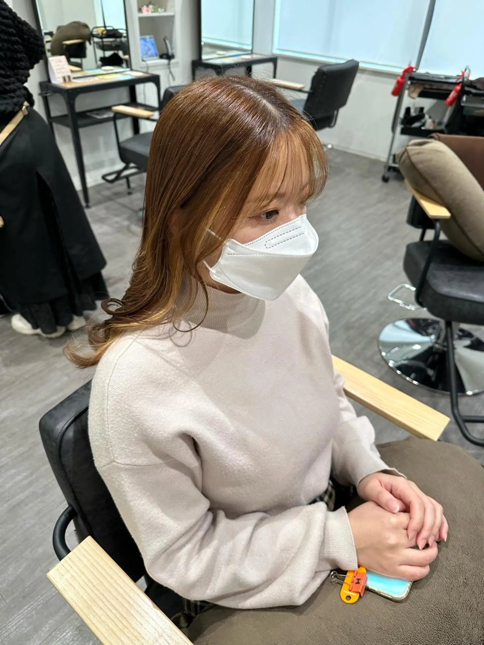 ロング カラー カット ヘアカラー トリートメント 上田 紗也のヘアスタイル