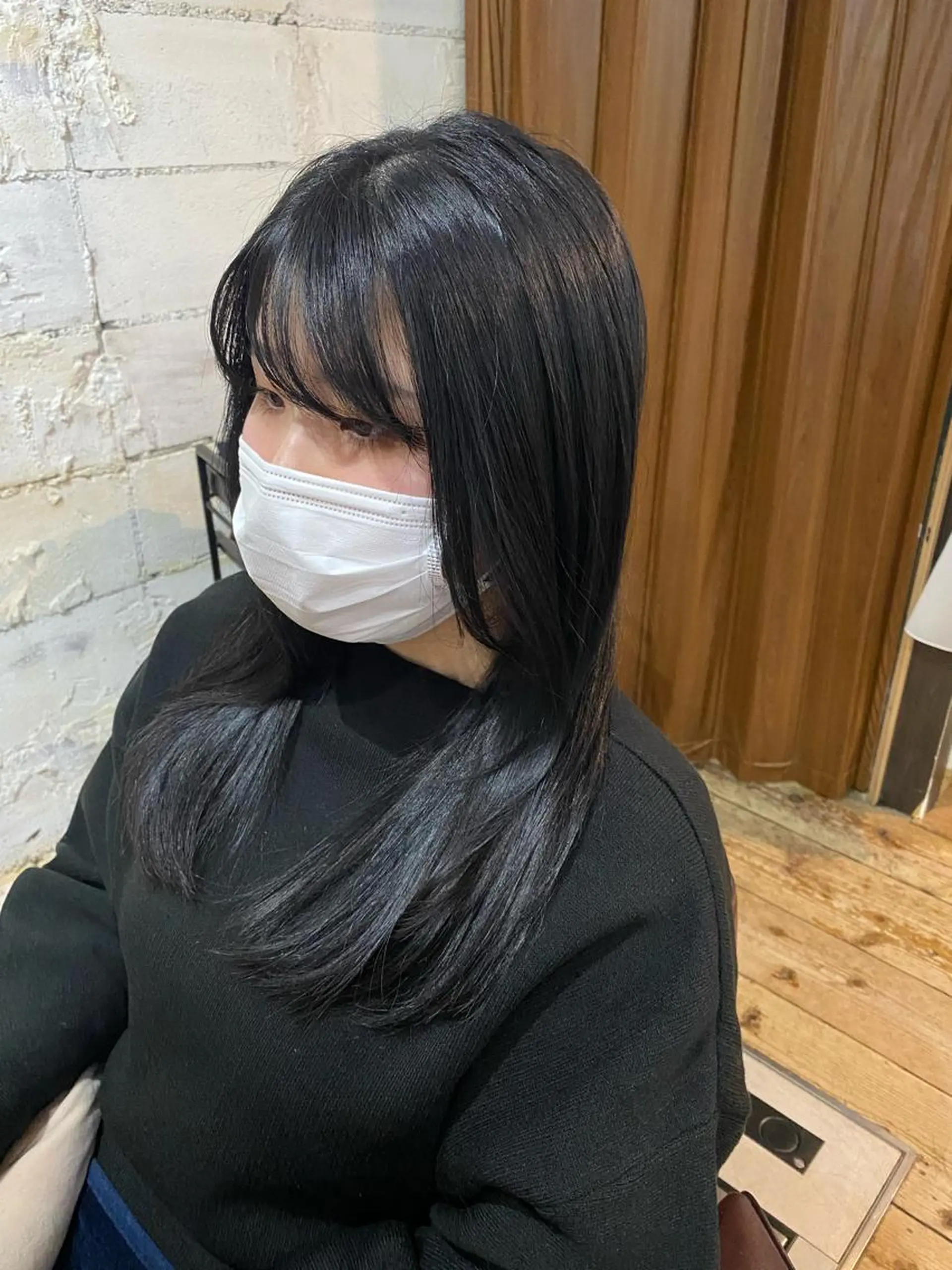 セミロング カラー 髪質改善 トリートメント カット ヘアカラー トリートメント 【韓国レイヤー特化 ハッシュカット】のヘアスタイル