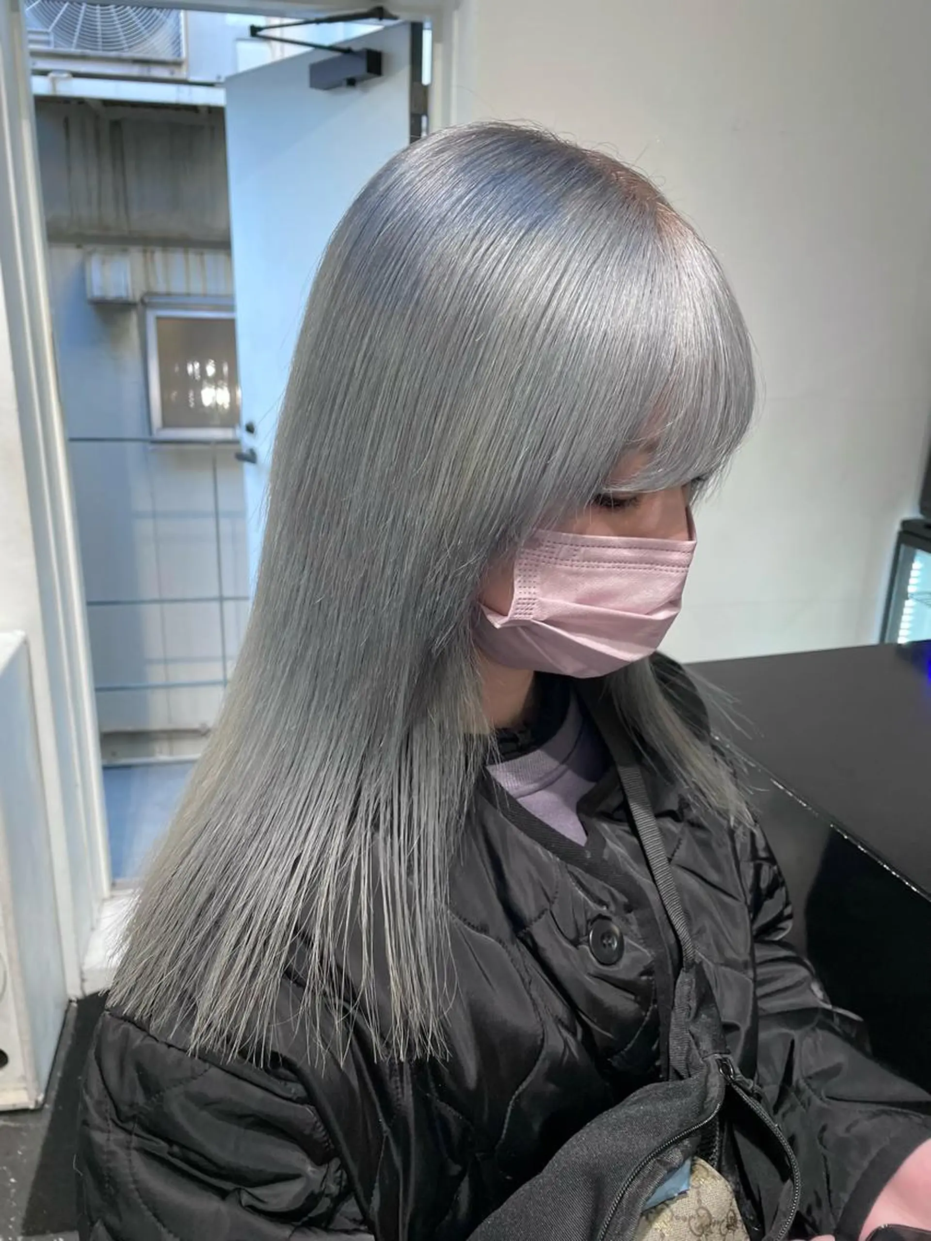 ロング カラー パーマ ヘアアレンジ メンズ キッズ ネイル マツエク・マツパ アイブロウ メンズブリーチ ブリーチ ブルーカラー ブルー カット ヘアカラー トリートメント 艶ハイトーン/ヘア アレンジAYAKAのヘアスタイル