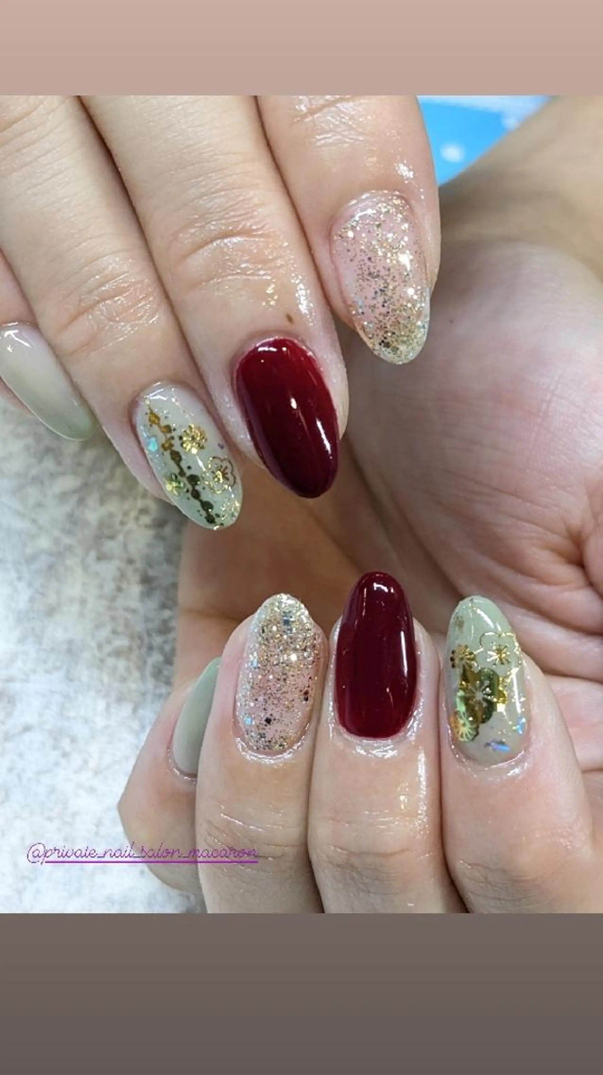 ネイル 成人式 macaron♥所属・nail salon macaron のネイルデザイン