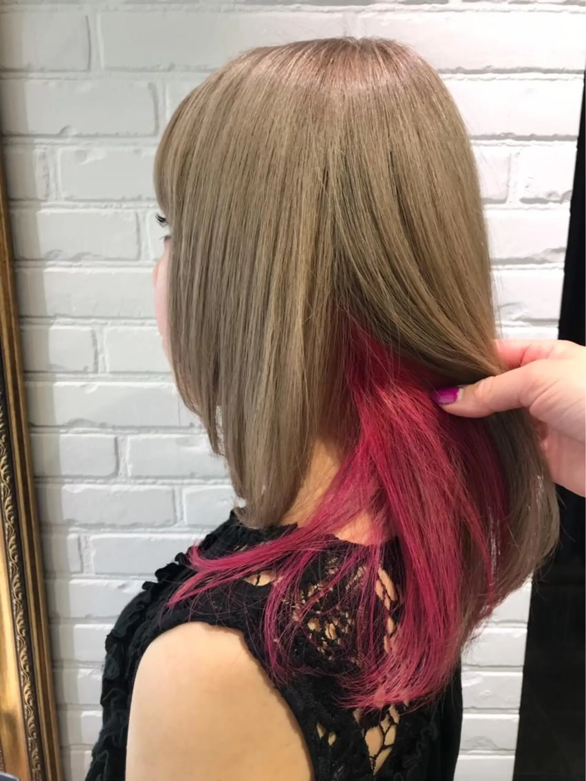 ミディアム カット ヘアカラー トリートメント Lusso店長 千崎慎介のヘアスタイル
