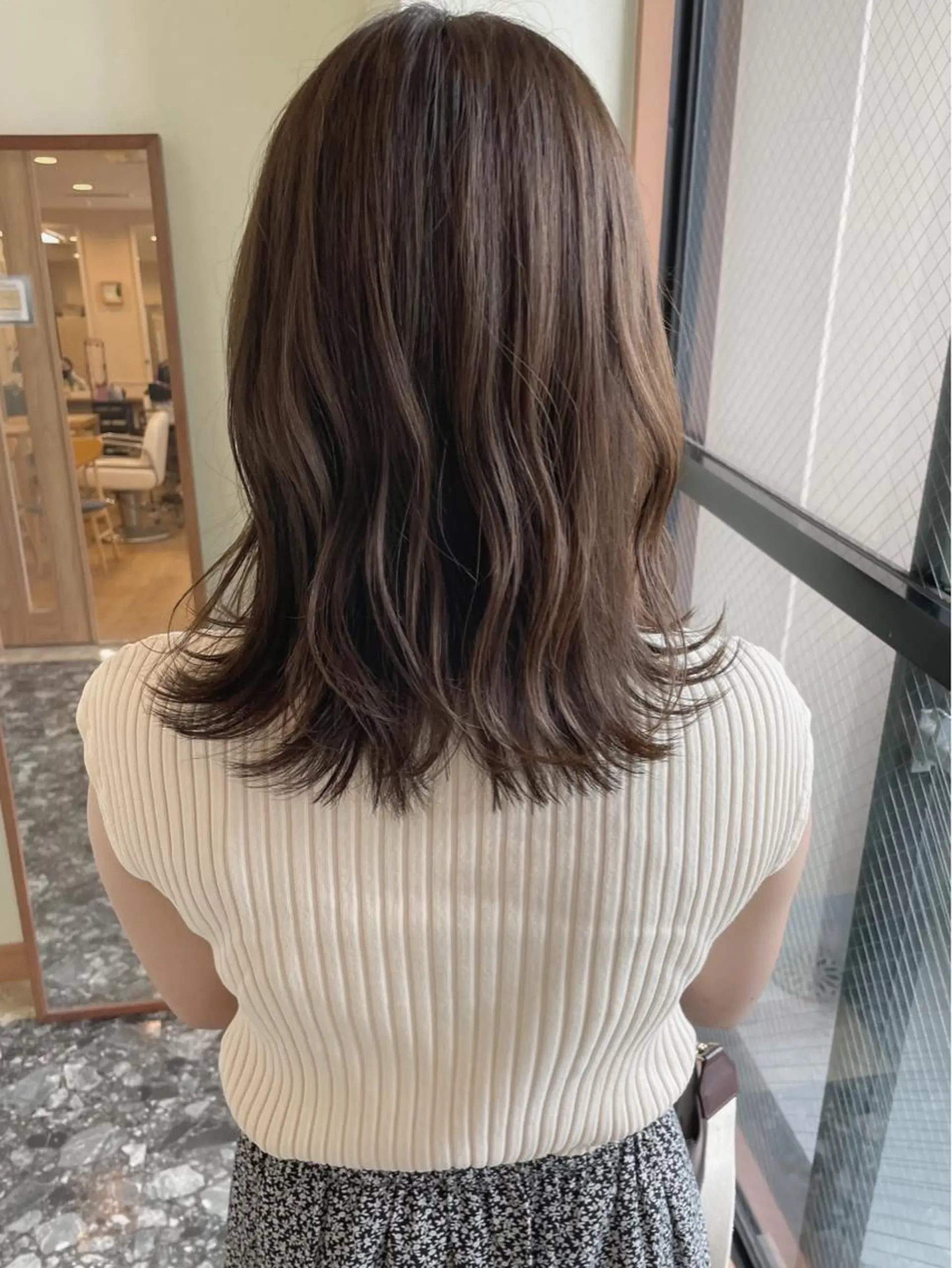 ミディアム カラー ベージュカラー レイヤーカット 髪質改善とカラー特化 ✨Hito.nowaのヘアスタイル