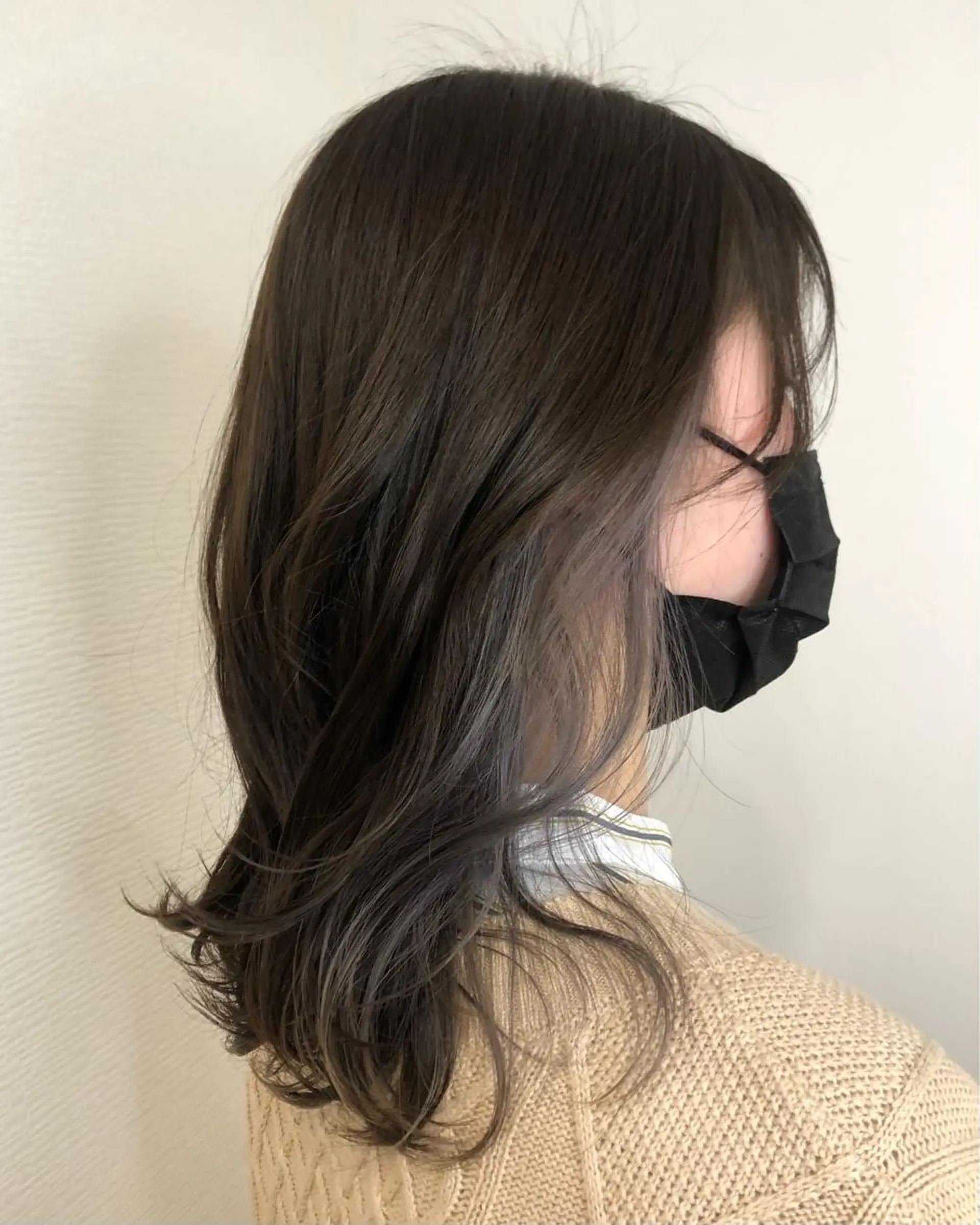 ミディアム カラー ヘアアレンジ アッシュ アッシュグレー アッシュグレージュ ベージュカラー ブリーチ 🤍中野 レオ🤍のヘアスタイル