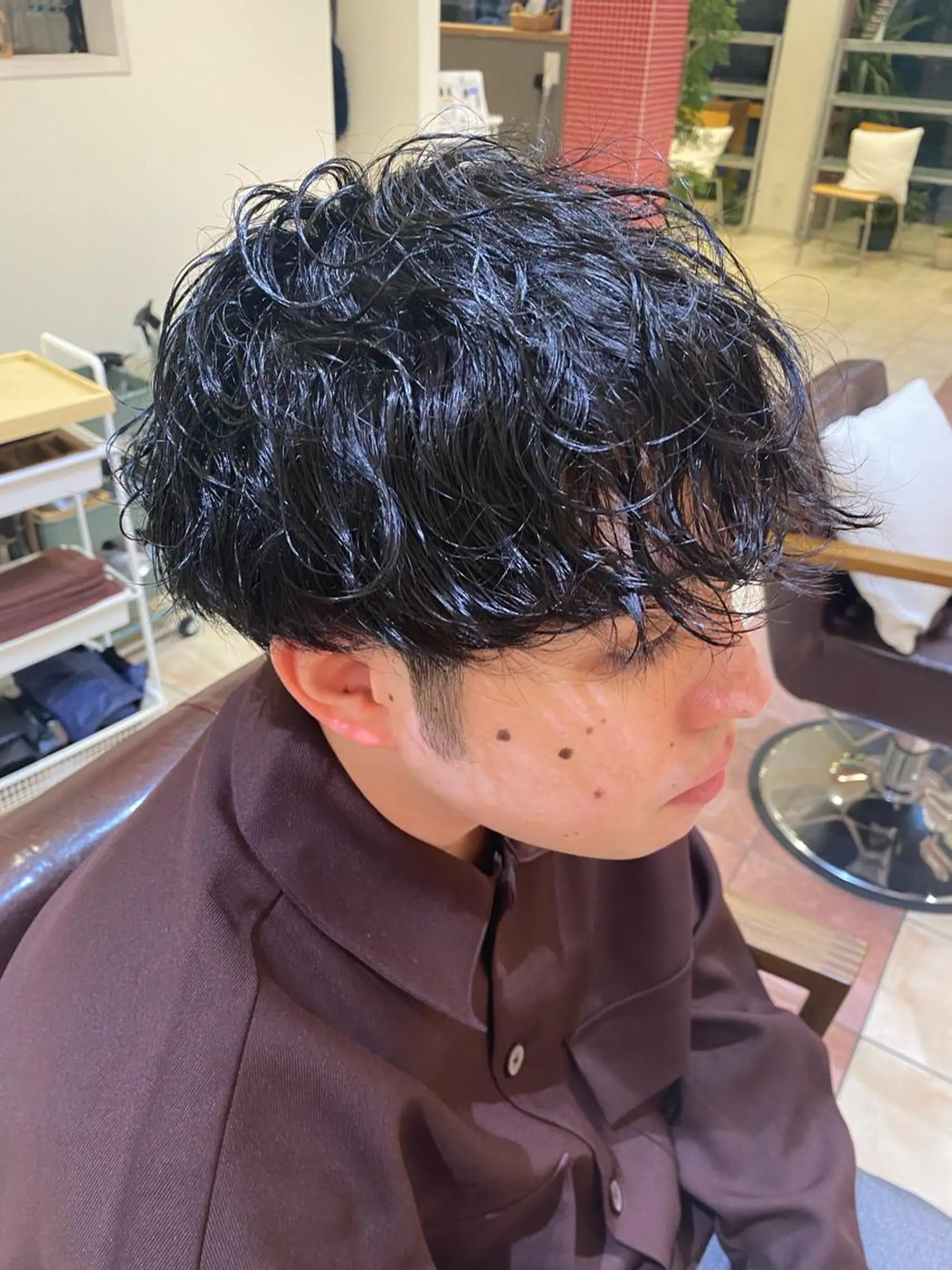 パーマ メンズ メンズパーマ 波巻きパーマ カット パーマ トリートメント さこだ　しょうた 【副店長】のヘアスタイル
