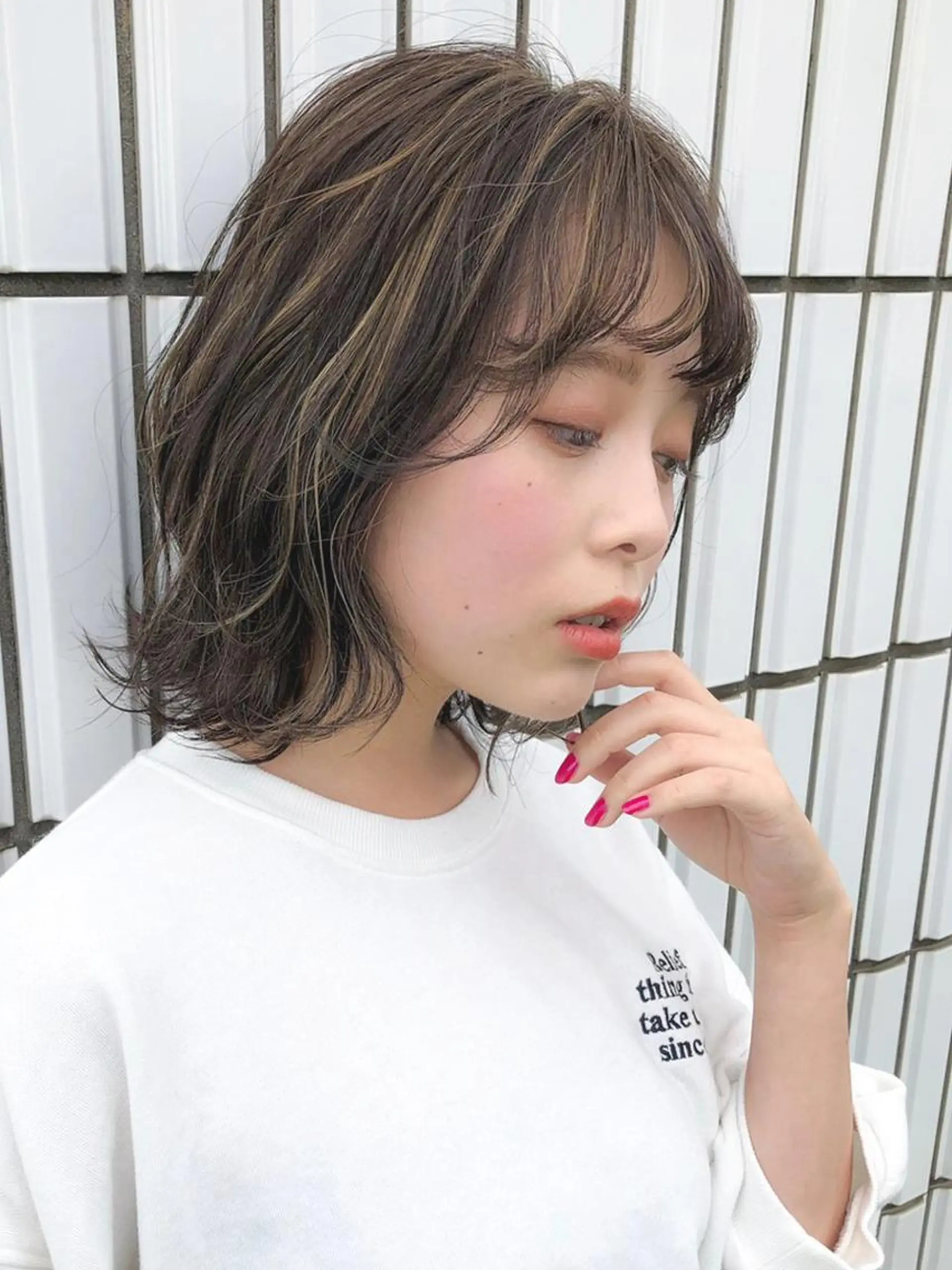 ミディアム パーマ 黒川 真実のヘアスタイル