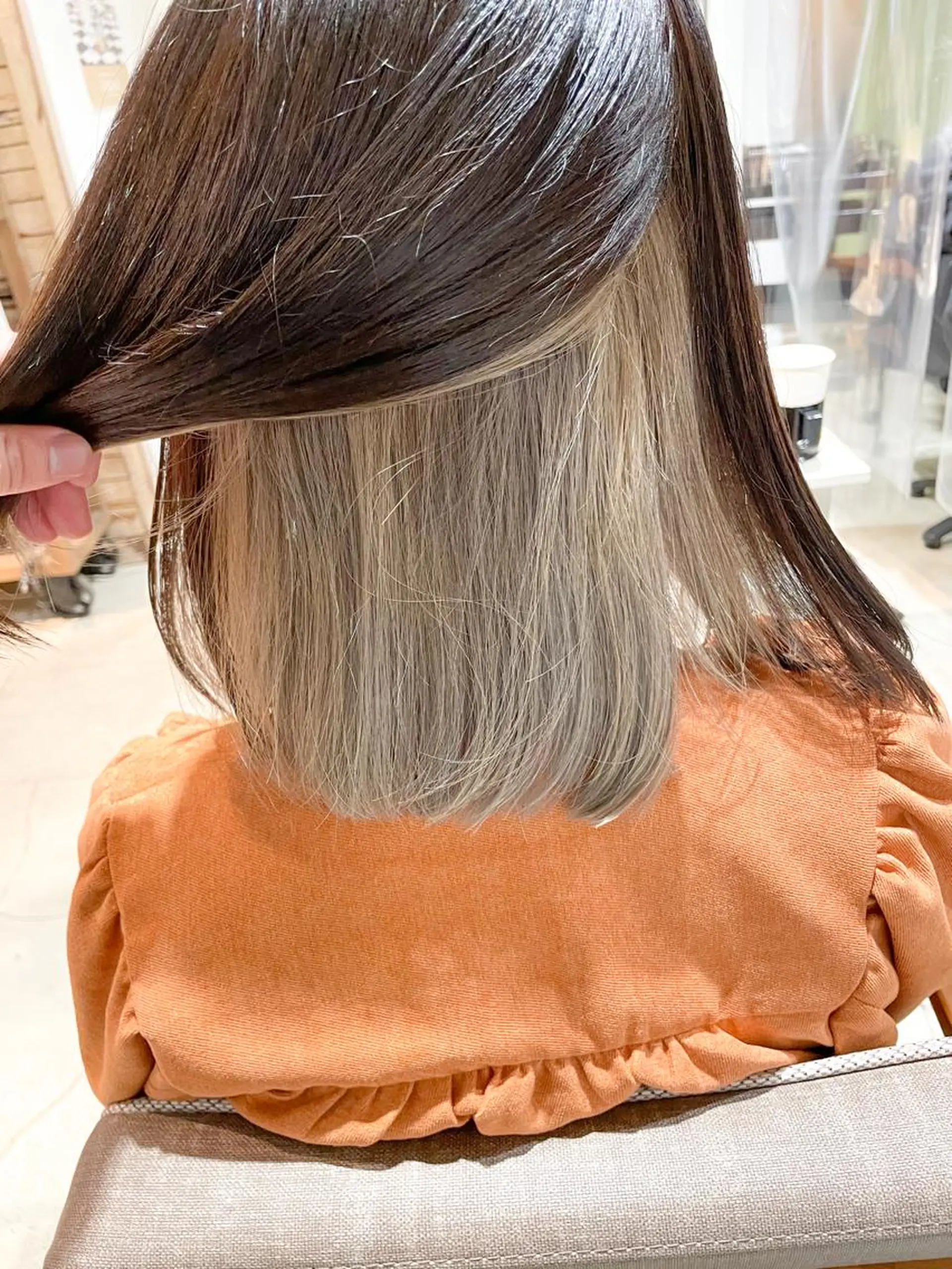 ミディアム 新宿韓国風レイヤー カット内田智大のヘアスタイル