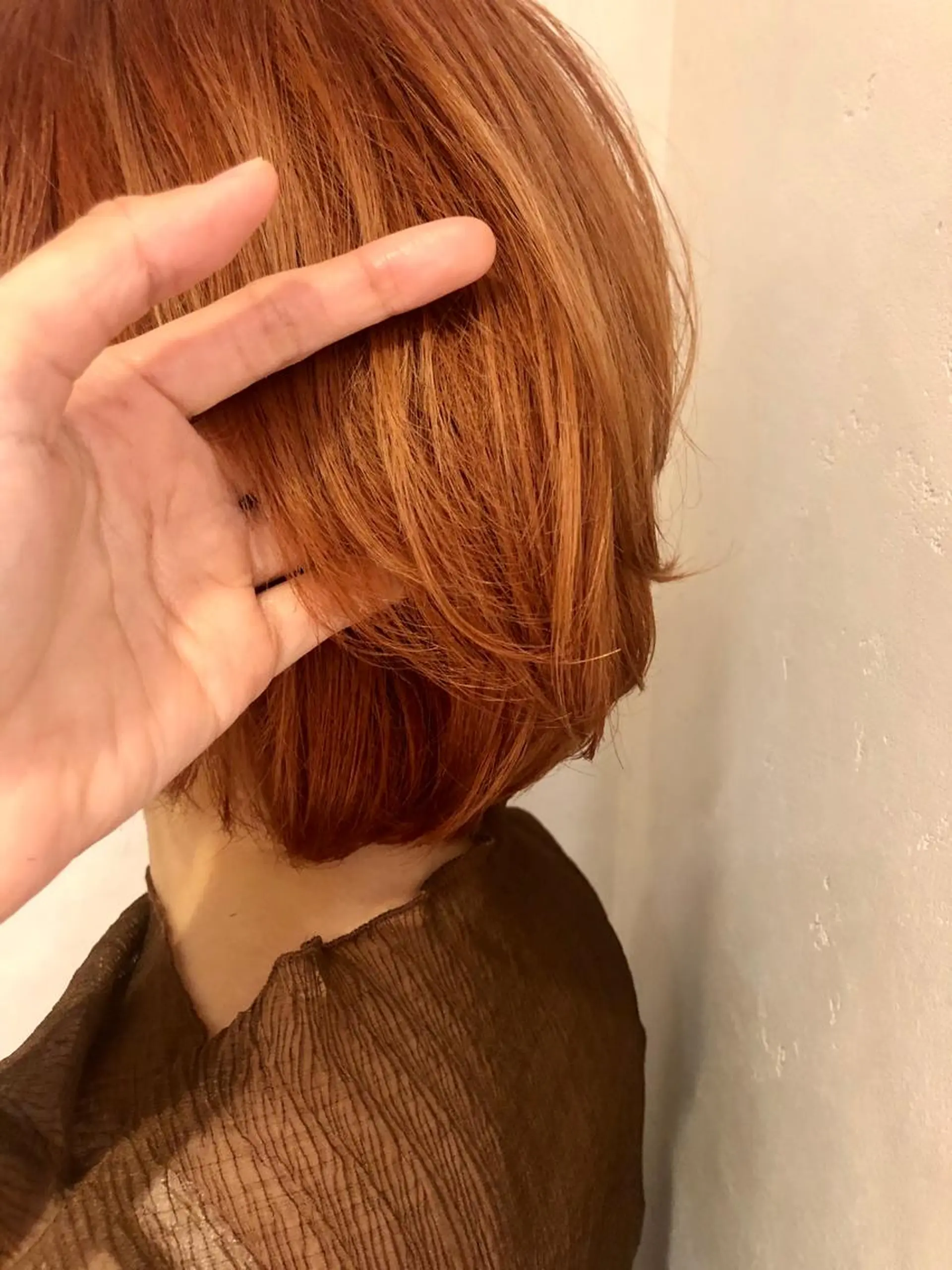 ショート カラー オレンジ bococa りんのヘアスタイル