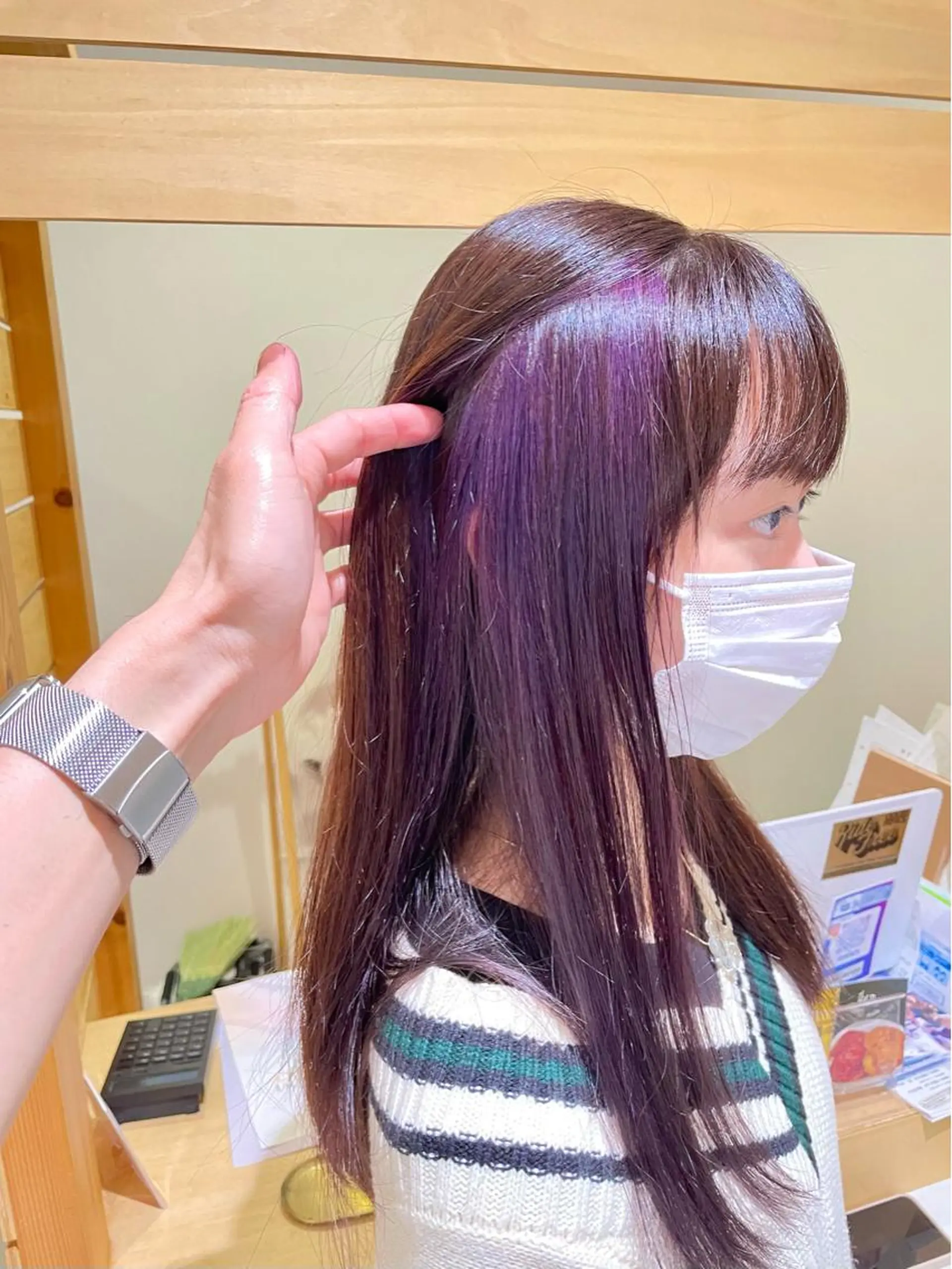 セミロング カラー ブリーチ ヘアカラー トリートメント RUBEUS【ルベウス】所属・✨艶々カラー🎨 杉本賢人のヘアスタイル