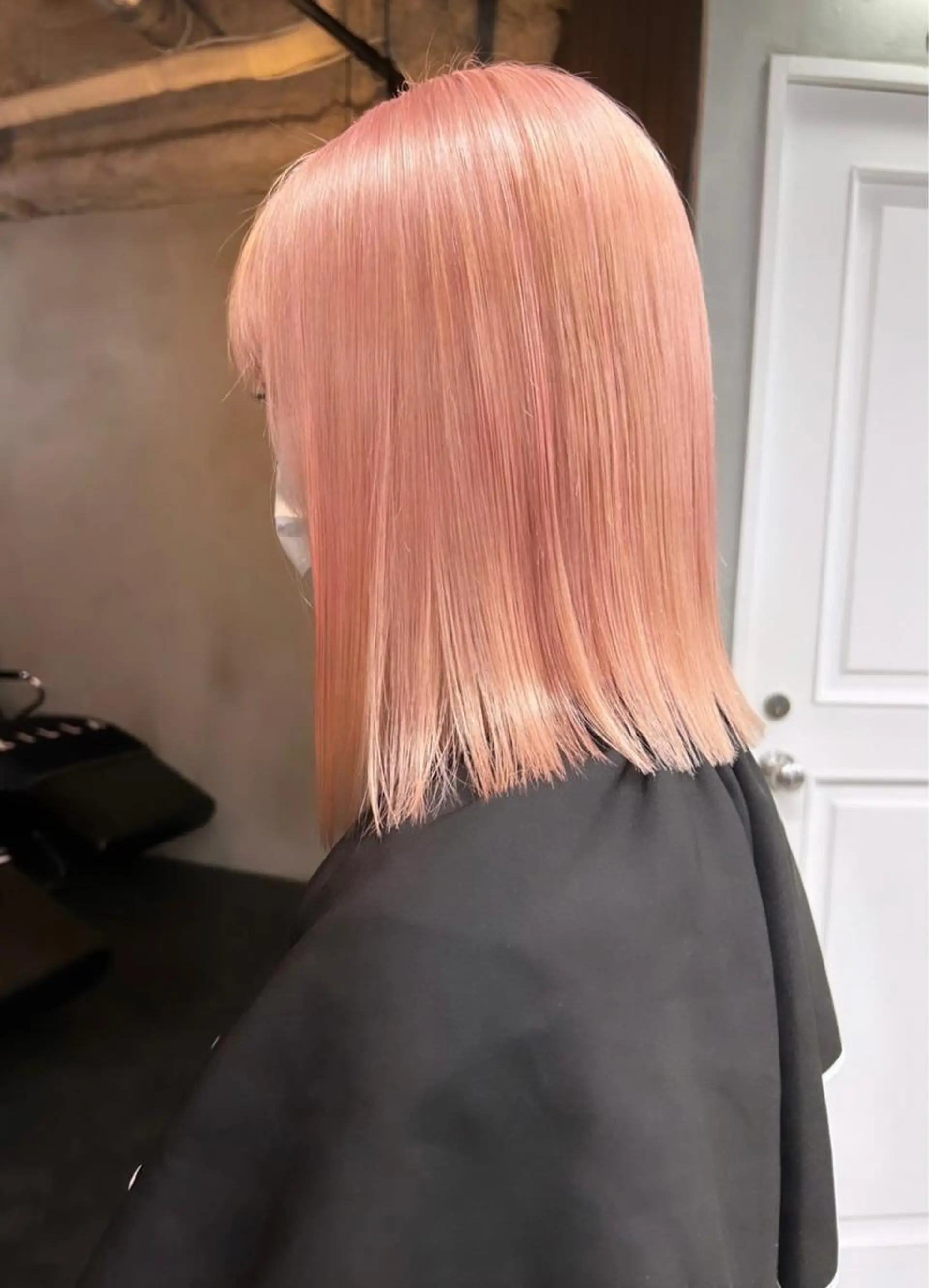 ミディアム カラー ピンクカラー カット ヘアカラー トリートメント 🧸艶々韓国ヘア 🧁mizunaのヘアスタイル