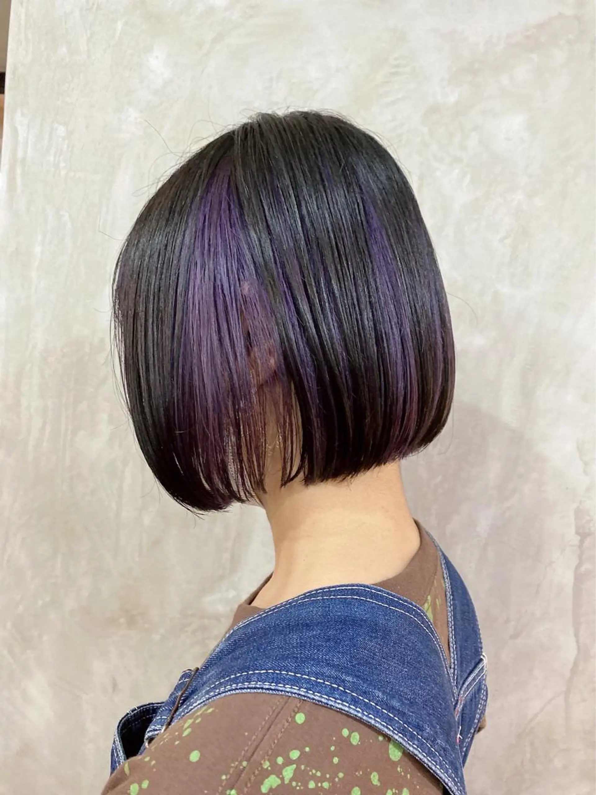 ショート カラー ヘアアレンジ 切りっぱなしボブ/ デザインカラー店長のヘアスタイル