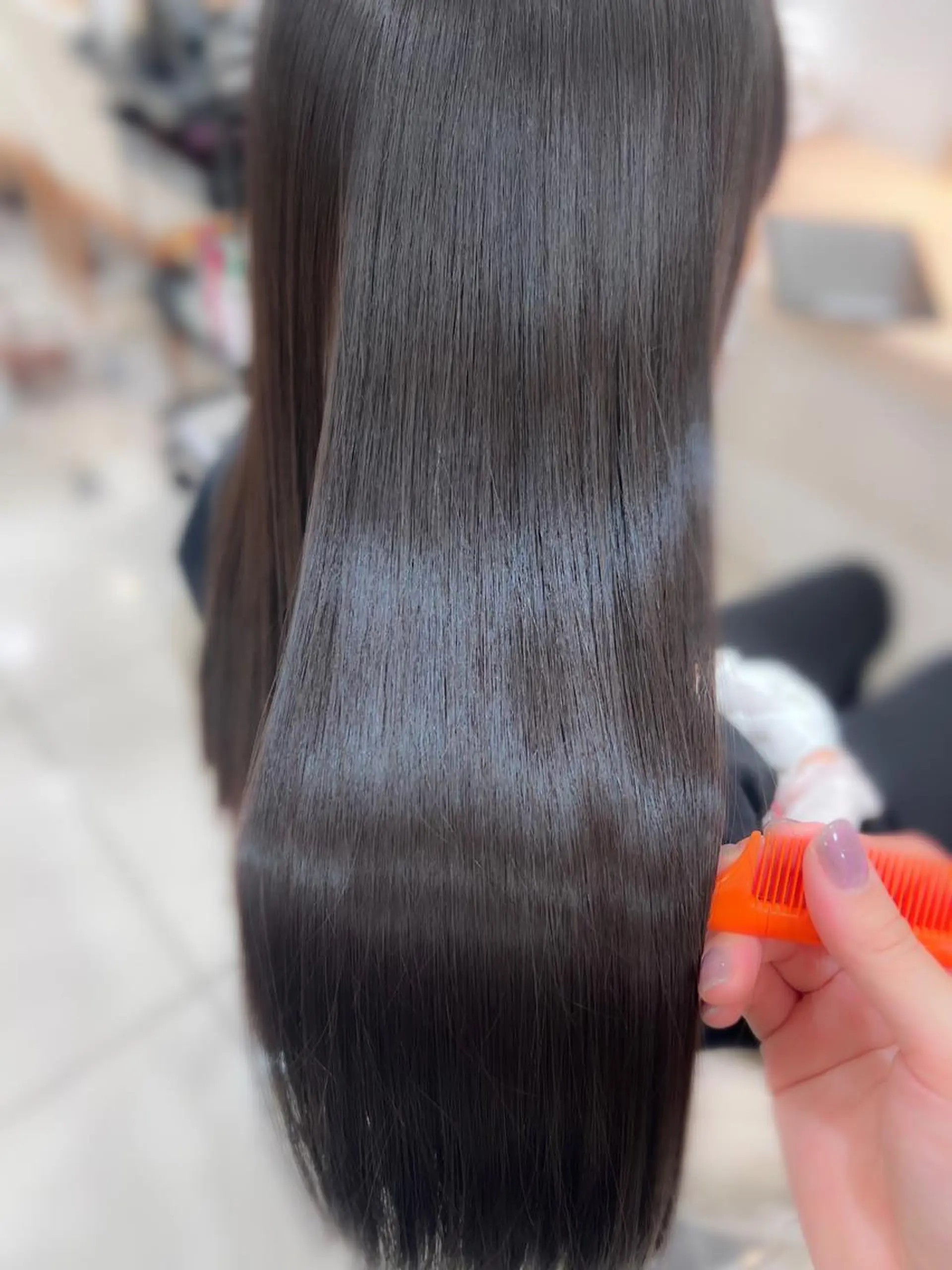 ミディアム 縮毛矯正 片野 友椰のヘアスタイル