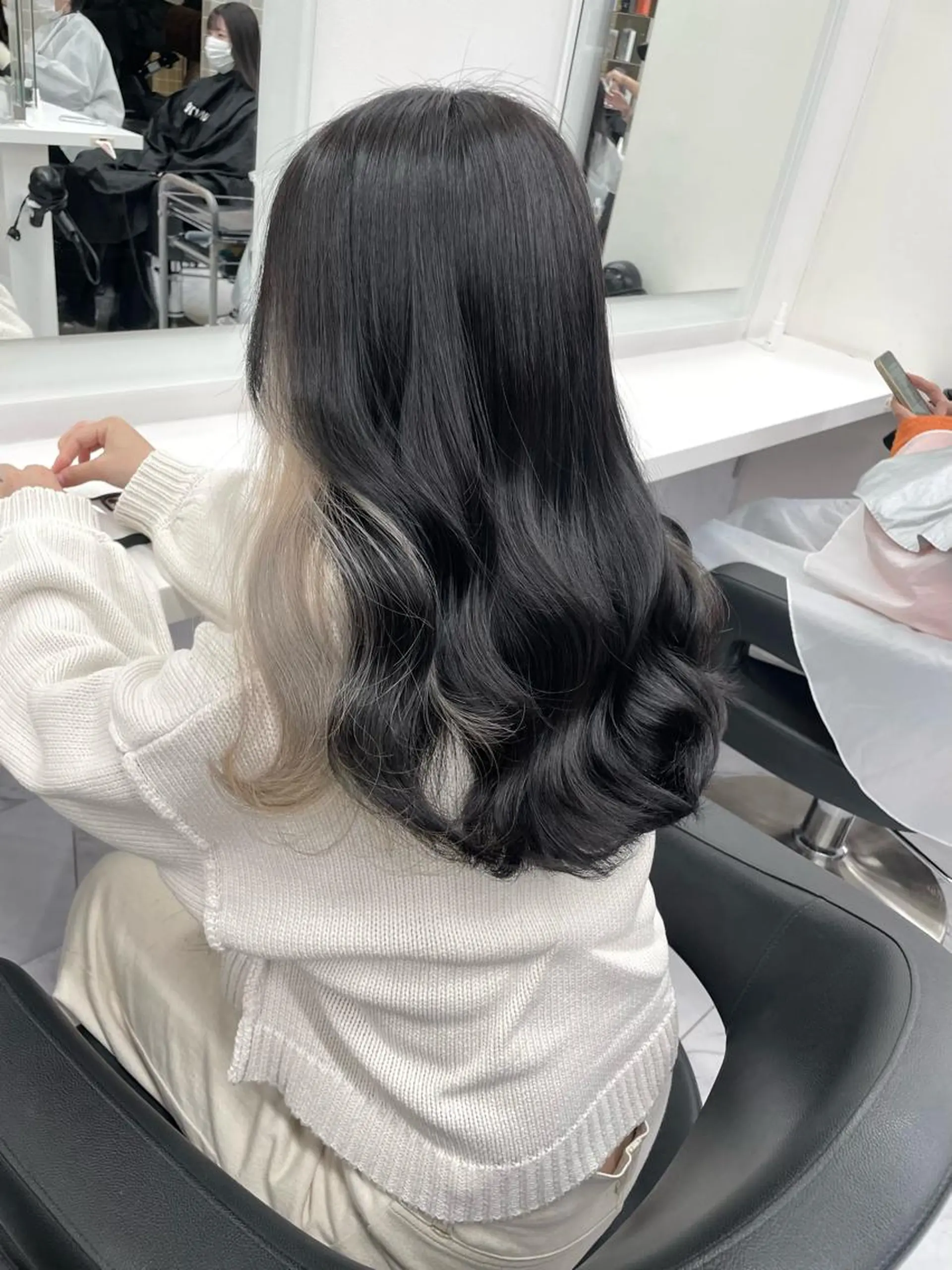 ロング カラー パーマ ヘアアレンジ メンズ キッズ ネイル マツエク・マツパ アイブロウ ♥️韓国ヘア レイヤー♥️ゆりのヘアスタイル