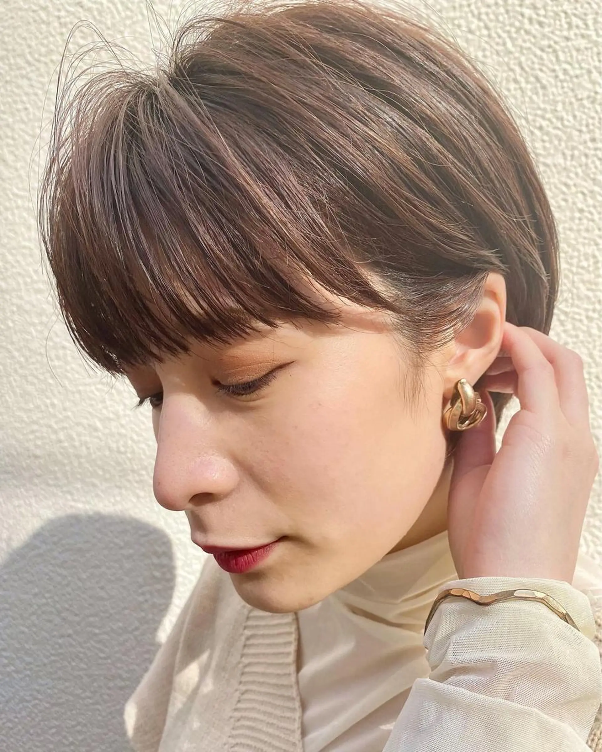ショート カラー パーマ アイブロウ ショートボブ アディクシーカラー 眉カラー ボブ 似合わせカット 渋谷✨yuto✨全 メニュー得意です🙏のヘアスタイル