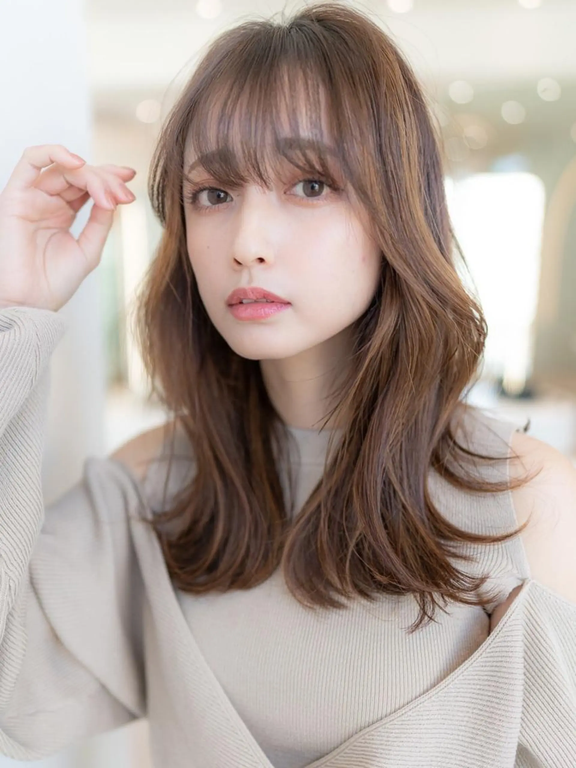 ミディアム カラー カット ヘアカラー トリートメント 韓国レイヤー🇰🇷 韓国研修◎渋谷カイトのヘアスタイル