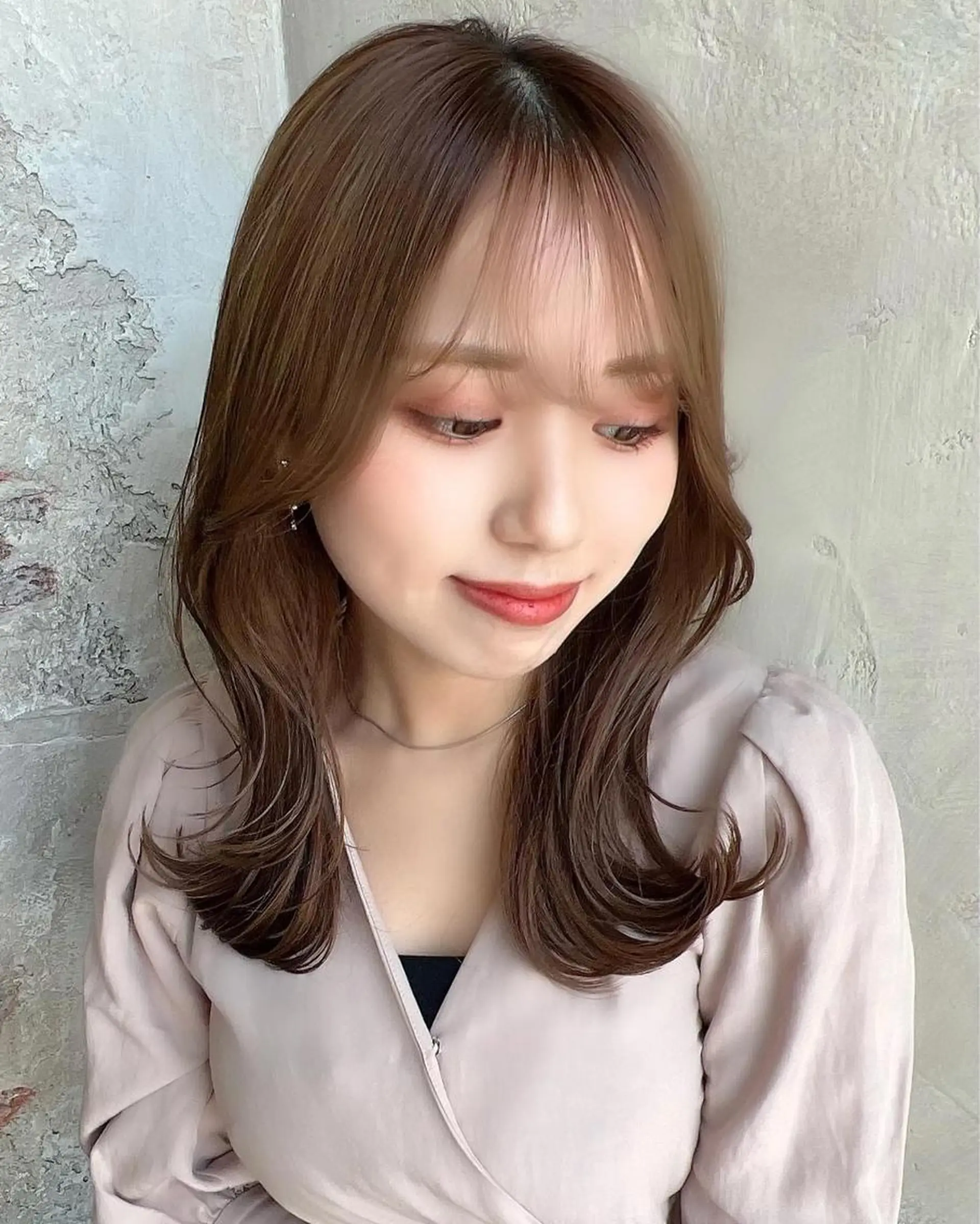 セミロング くびれヘア 髪質改善 カット ヘアカラー トリートメント 🧡くびれヘア/前髪 顔周り🧡久原結衣のヘアスタイル