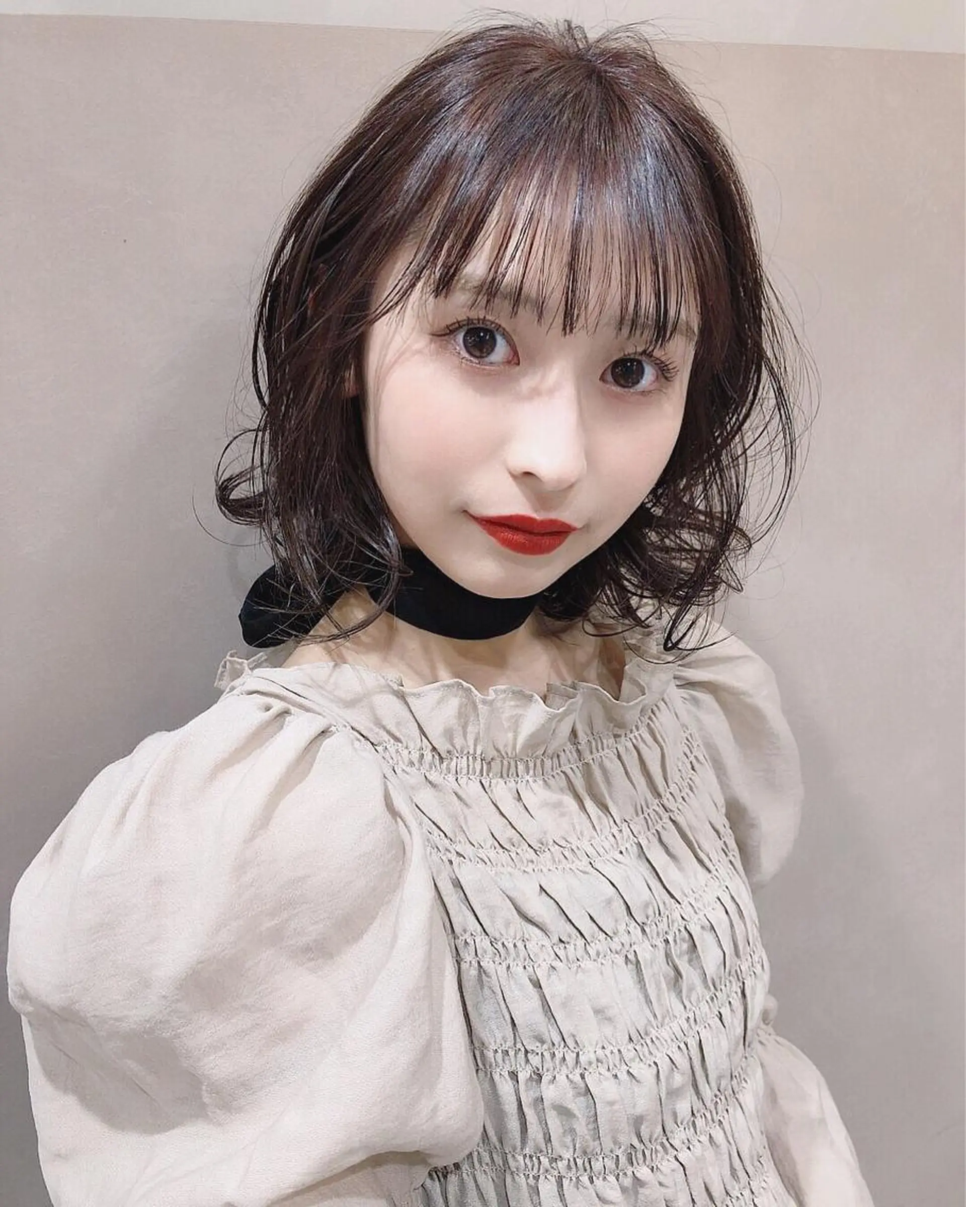ミディアム カラー ヘアアレンジ ブラウンカラー ラベンダーカラー 関谷 あいみのヘアスタイル