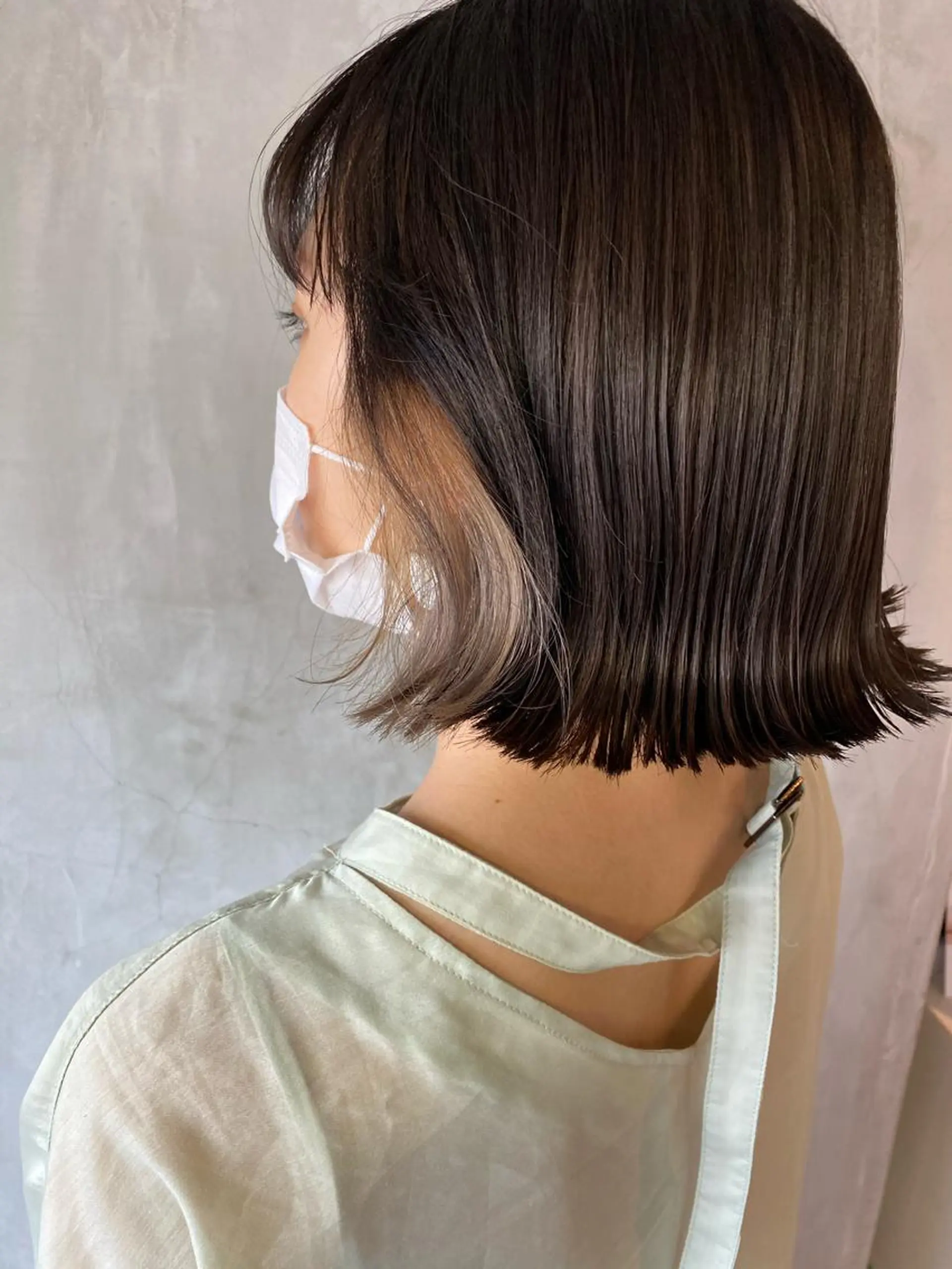 ショート カラー ヘアアレンジ 切りっぱなしボブ/ デザインカラー店長のヘアスタイル