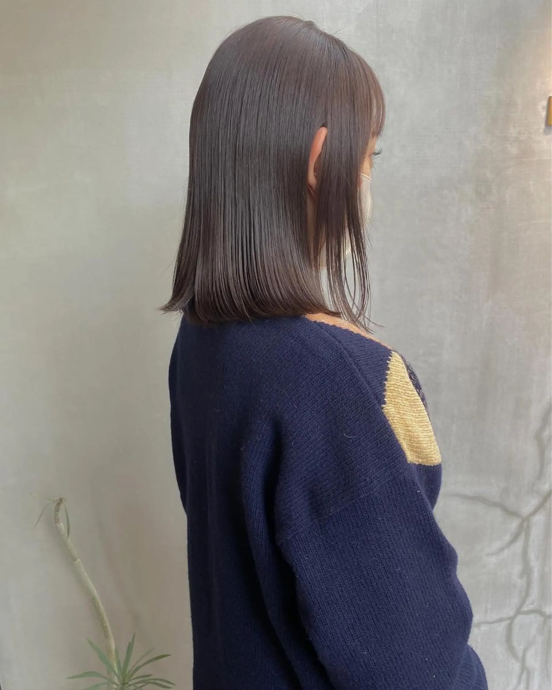 ミディアム カラー ブリーチ ハイライトカラー オレンジ ハイライト 板谷みさき /艶ボブ/藤沢美容室のヘアスタイル