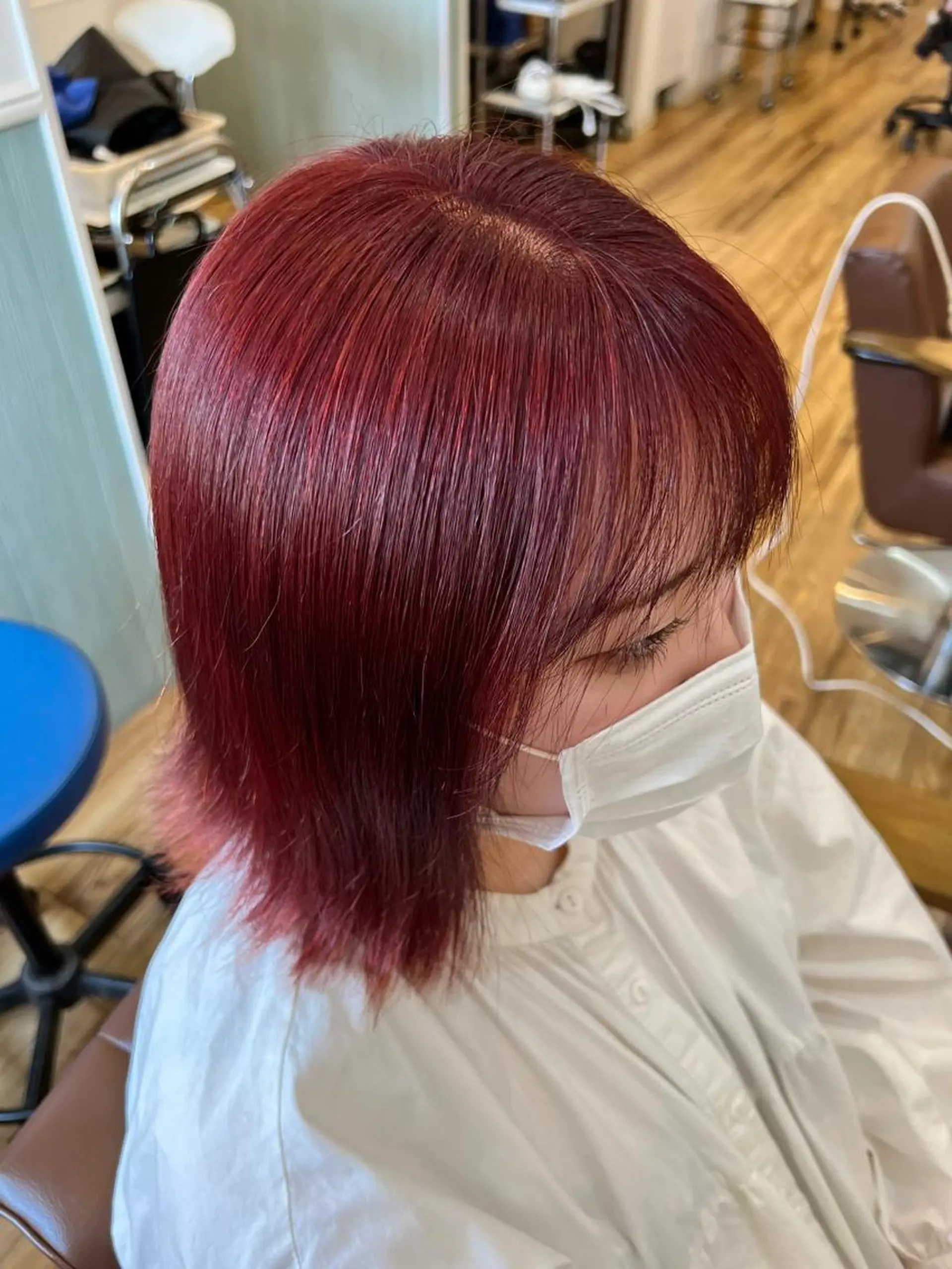 ミディアム カラー ピンクカラー レッドカラー 美容室Class所属・🐰ハイトーンカラー 畠山　渡🐰のヘアスタイル