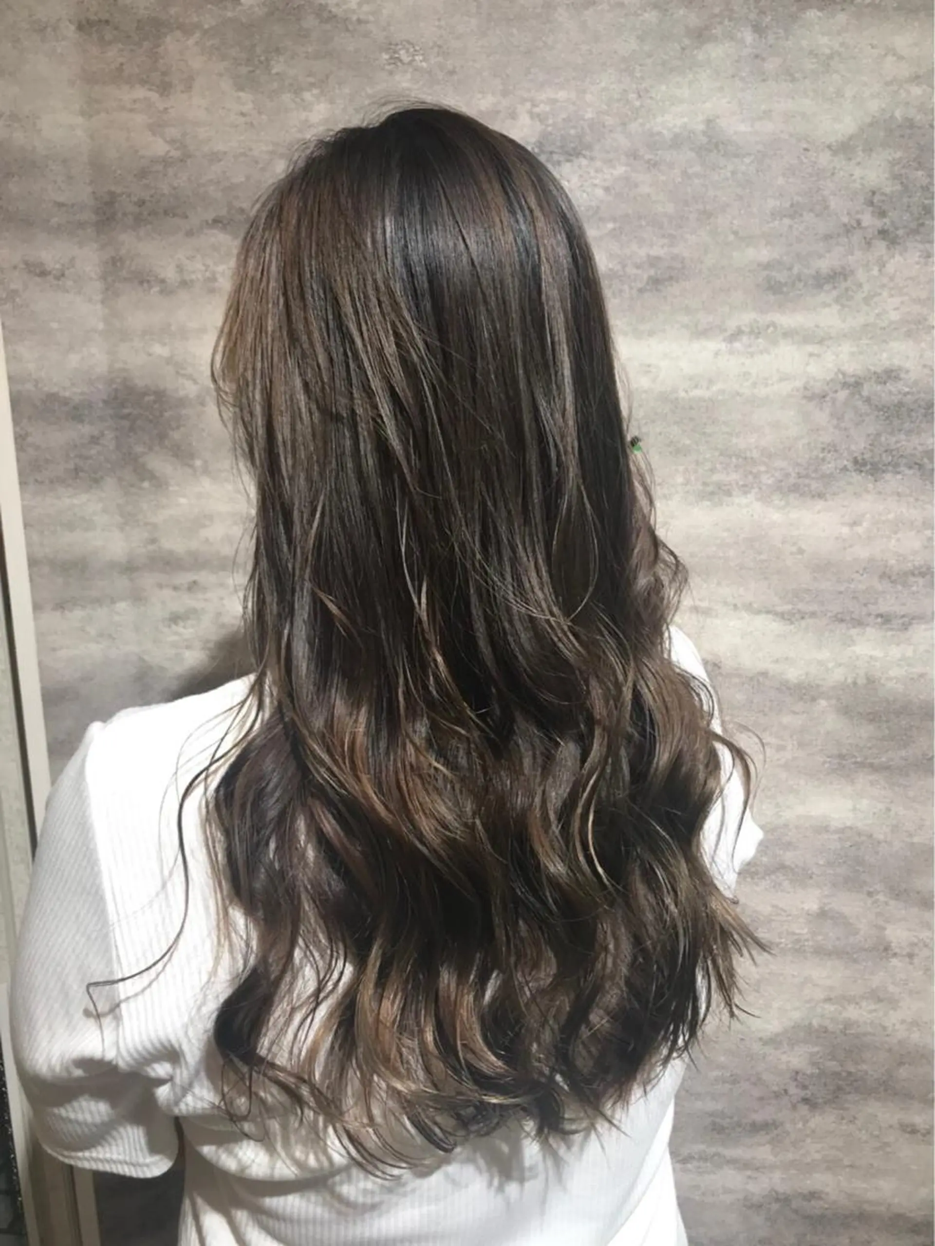 セミロング カラー グレージュ ハイライトカラー ハイライト 💈Blanco💈 カラー&ケア🌈のヘアスタイル
