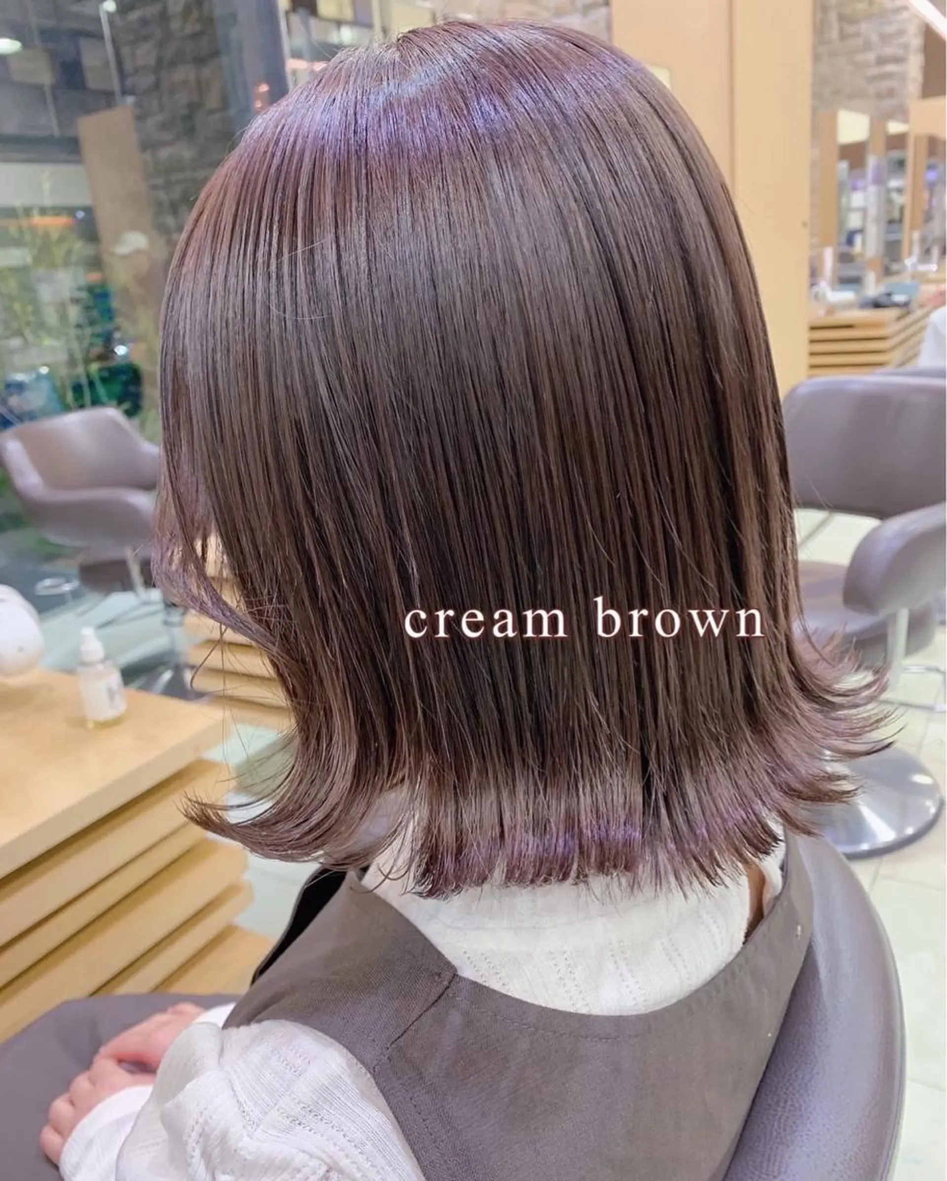 セミロング カラー ブラウンカラー 似合わせレイヤーカ ット　ʚɞ riiのヘアスタイル