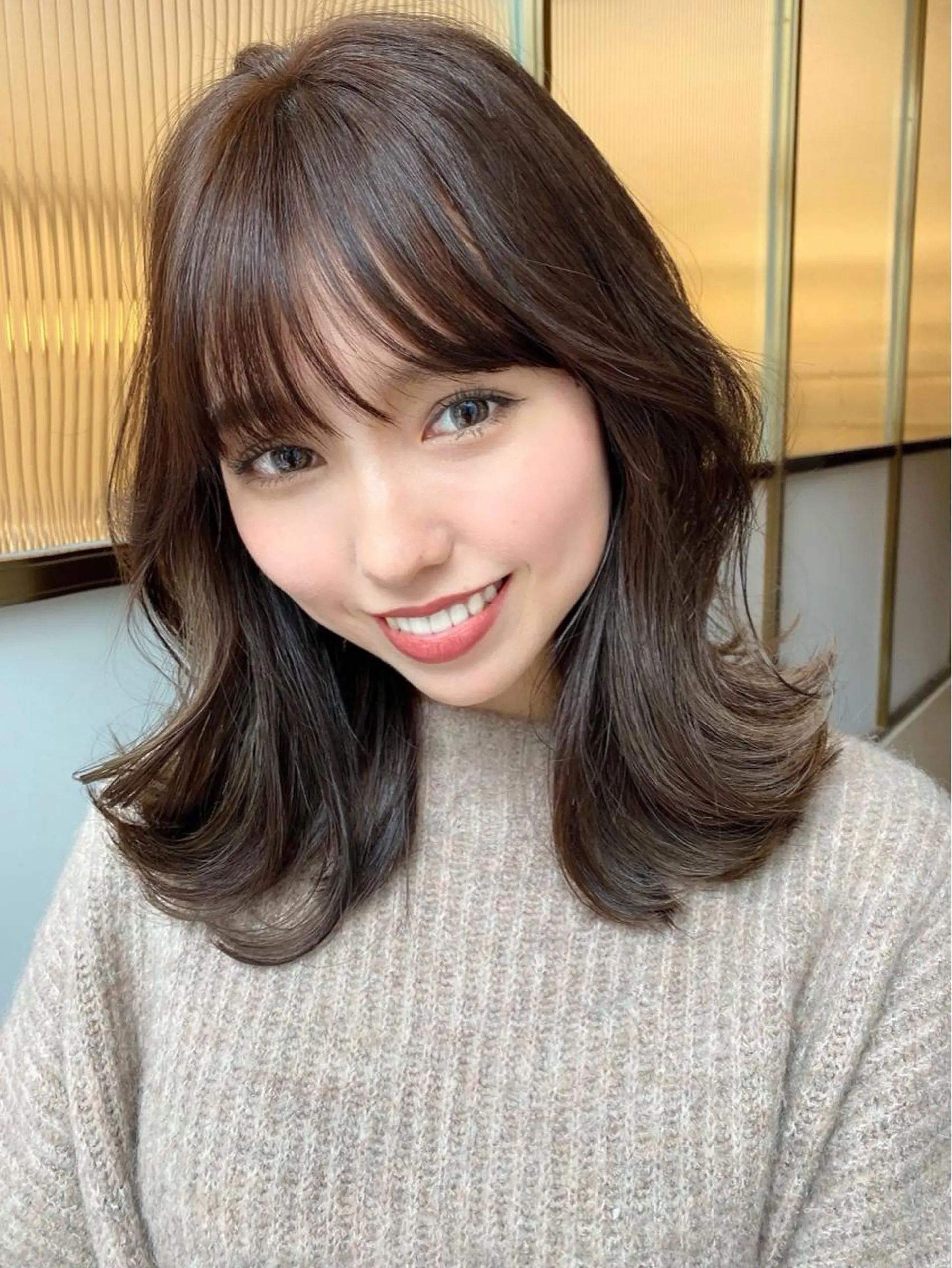 ミディアム 韓国風ヘア 韓国ヘア🇰🇷髪質 改善たけるのヘアスタイル