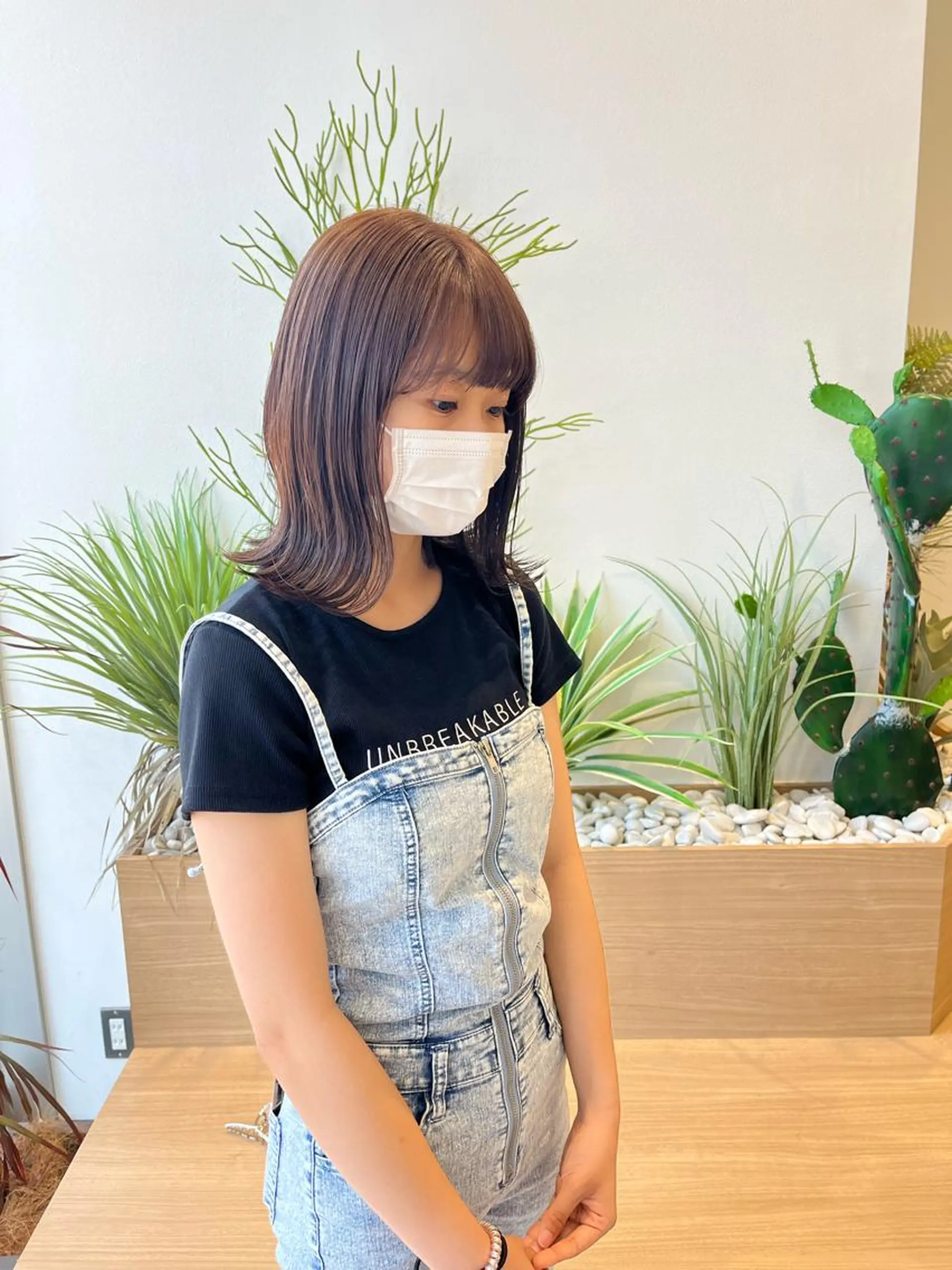 カラー ニュアンスパーマ 曲がる縮毛矯正　爲石のヘアスタイル