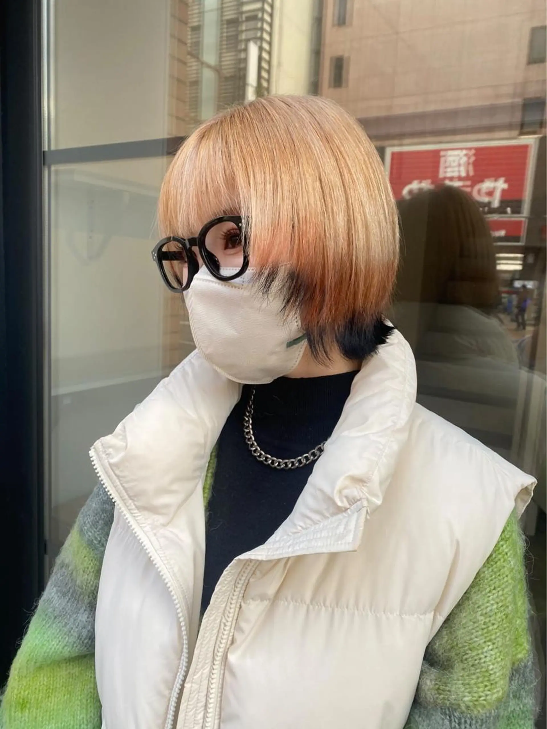 ショート カット ヘアカラー 縮毛矯正 RURI韓国ボブ 🇰🇷タッセルボブのヘアスタイル