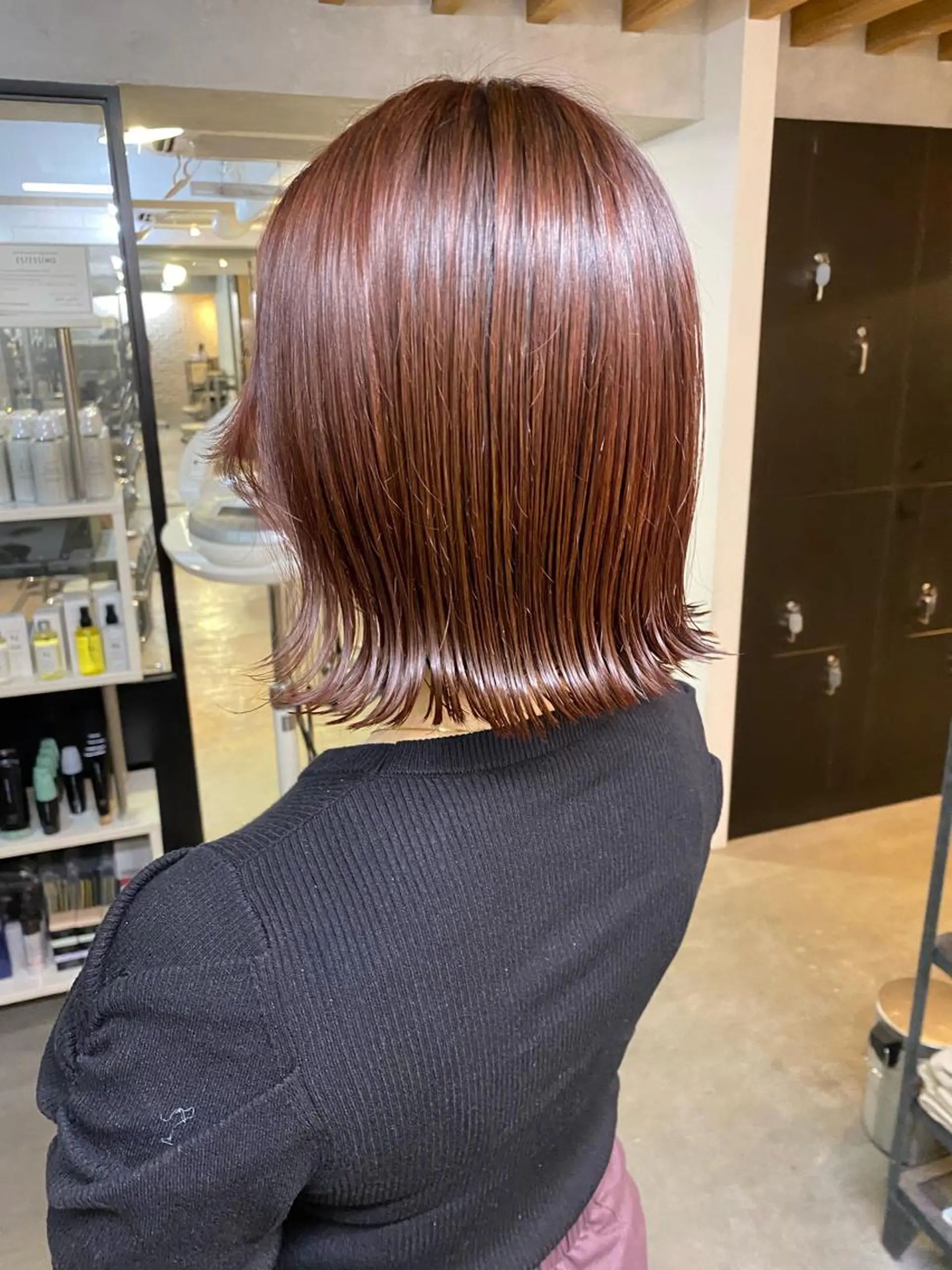 ショート カラー ヘアアレンジ カット ヘアカラー トリートメント 切りっぱなしボブ/ デザインカラー店長のヘアスタイル