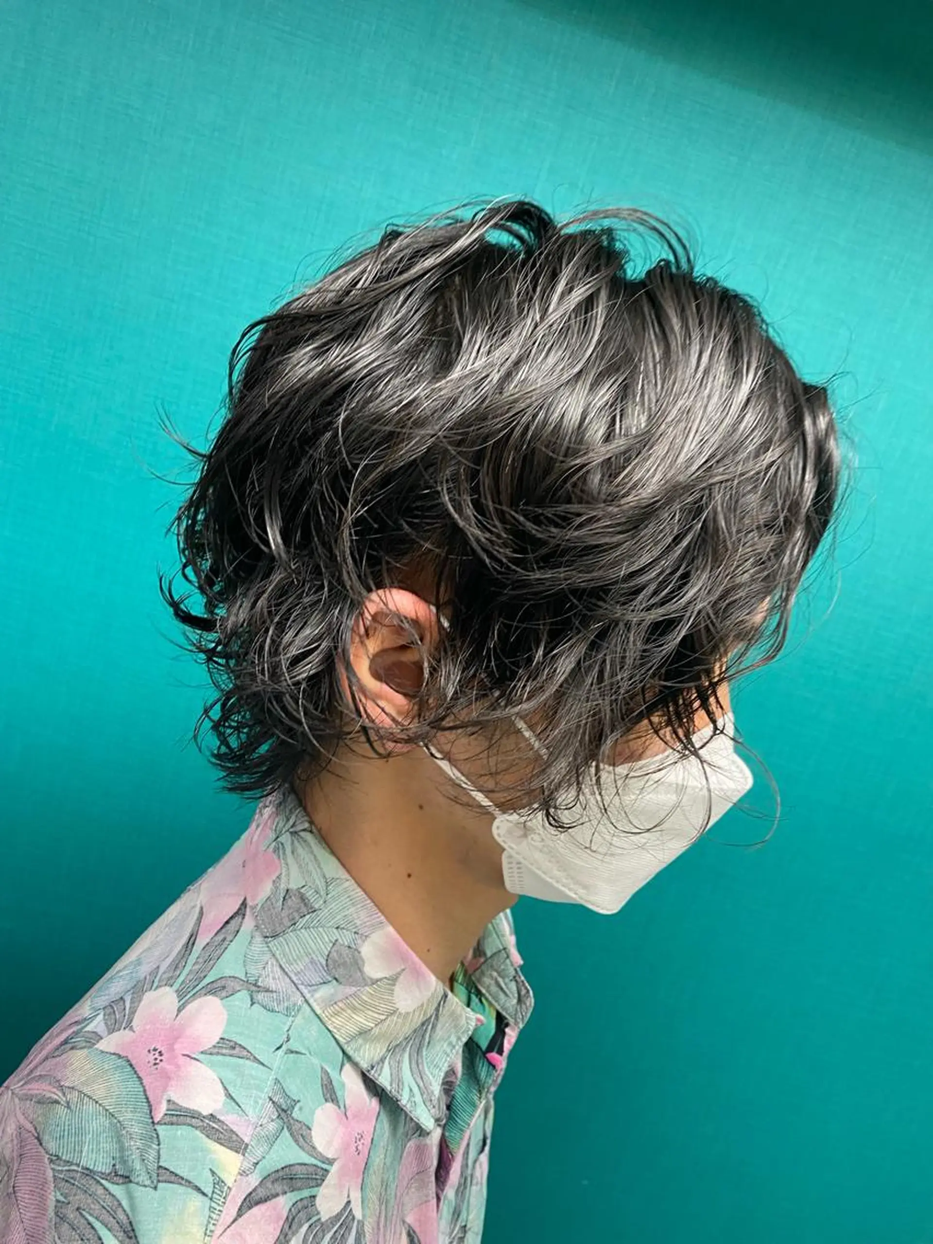 ショート パーマ メンズ カット パーマ 佐々木 菜摘のヘアスタイル