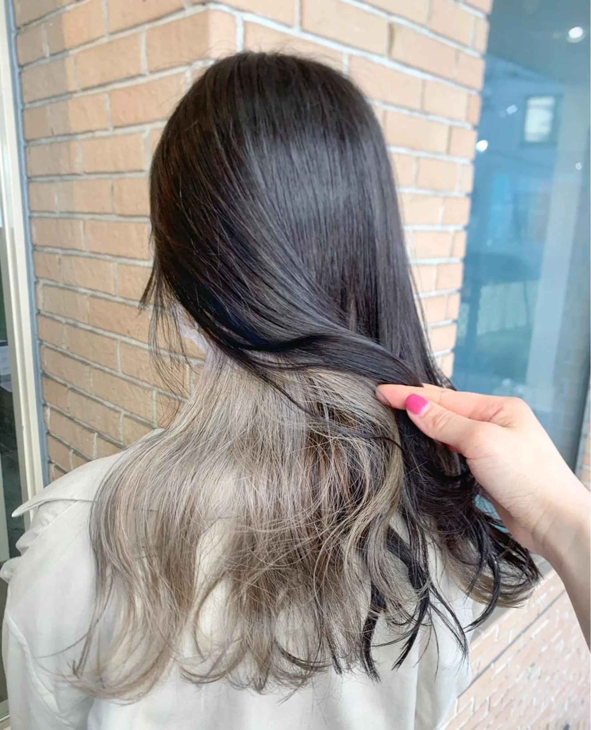 セミロング カラー ヘアアレンジ ブリーチ ヘアカラー ピンクカラー🩷 ヘアセットＮＯ.1のヘアスタイル