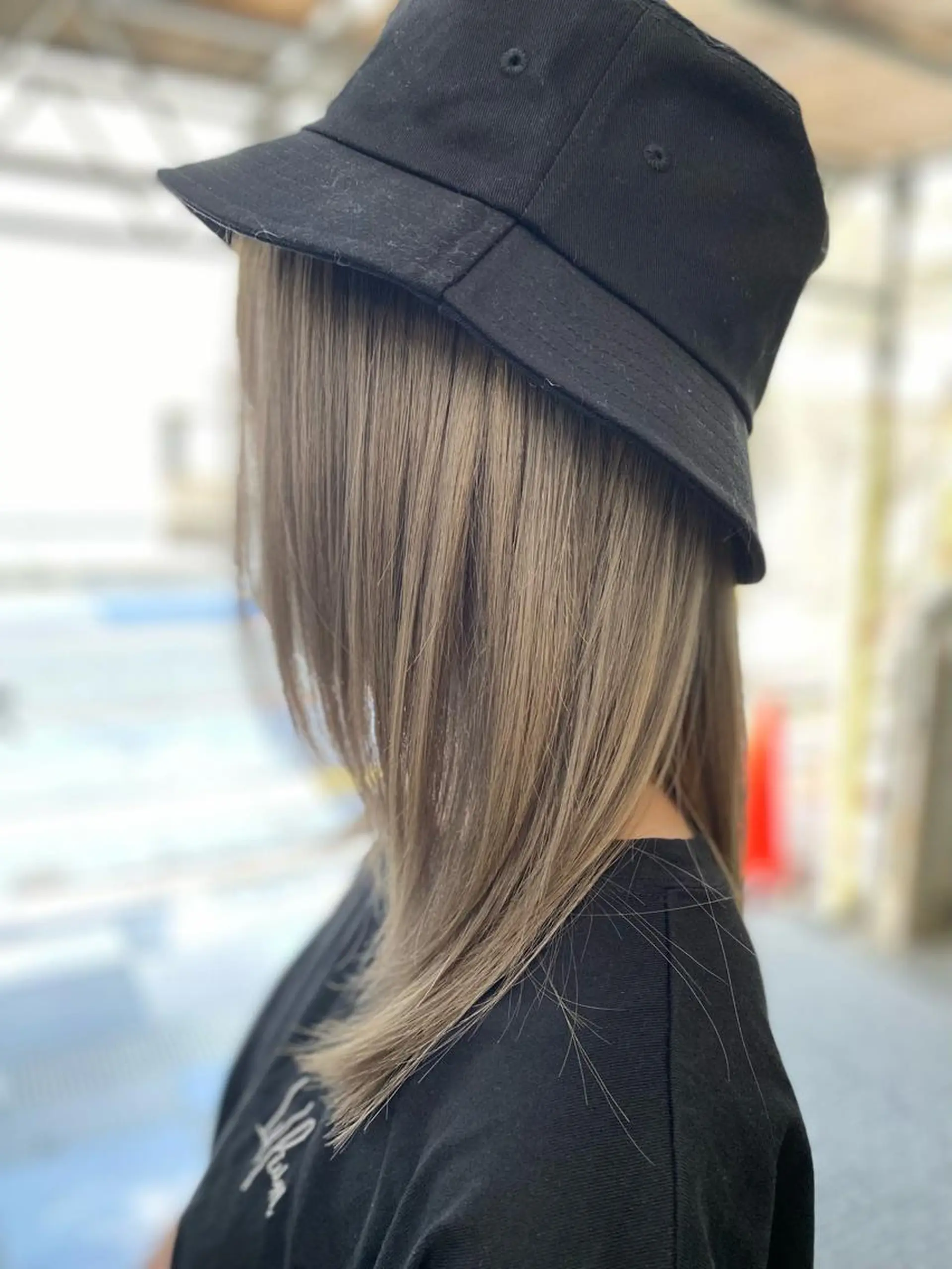 ミディアム カラー ヘアアレンジ ヘアカラー トリートメント 加藤 瑠美のヘアスタイル