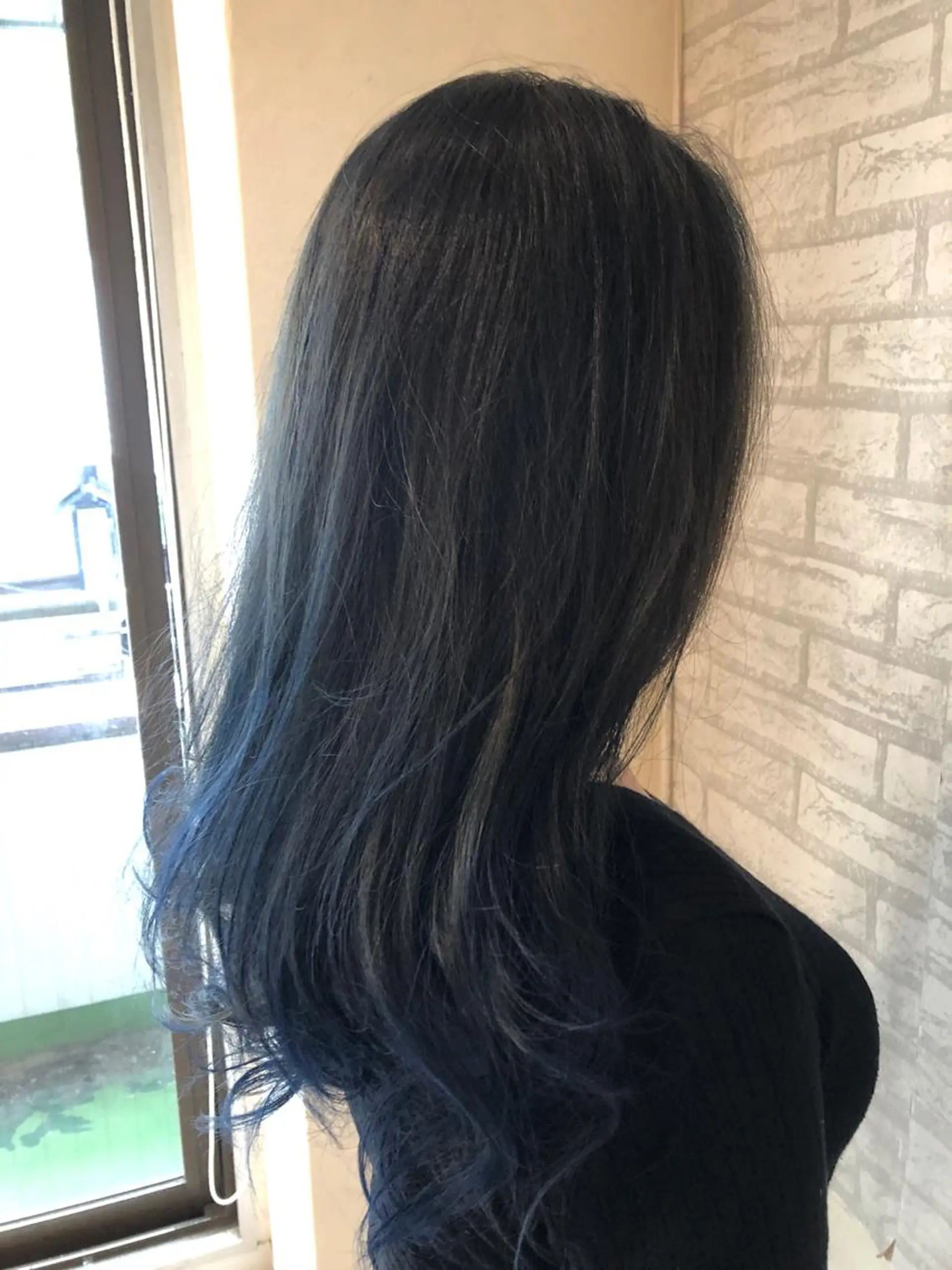 ミディアム カラー ブルーカラー ブルージュ JIL BLAN 京都のヘアスタイル