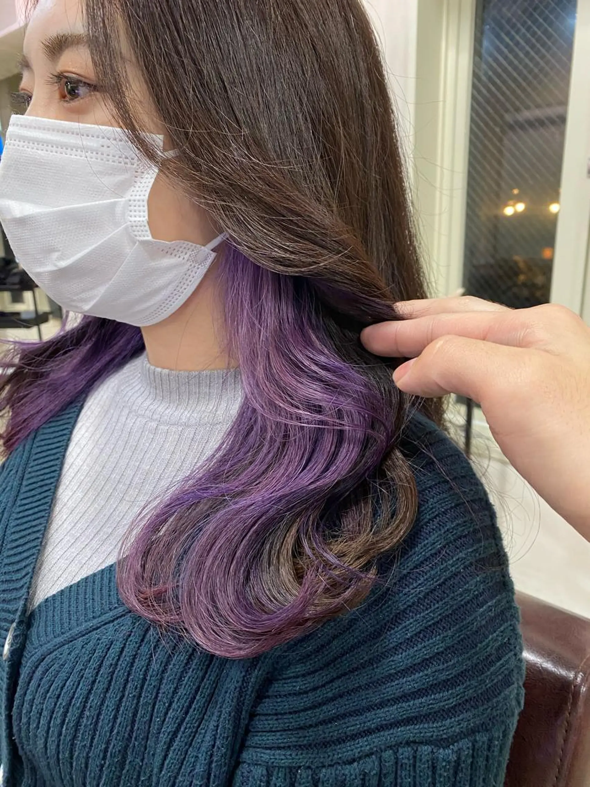 セミロング カラー ブリーチ インナーカラー ヘアカラー ALLY（アリー）所属・ミニモお気に入り数 No.1宍戸雄弥のヘアスタイル