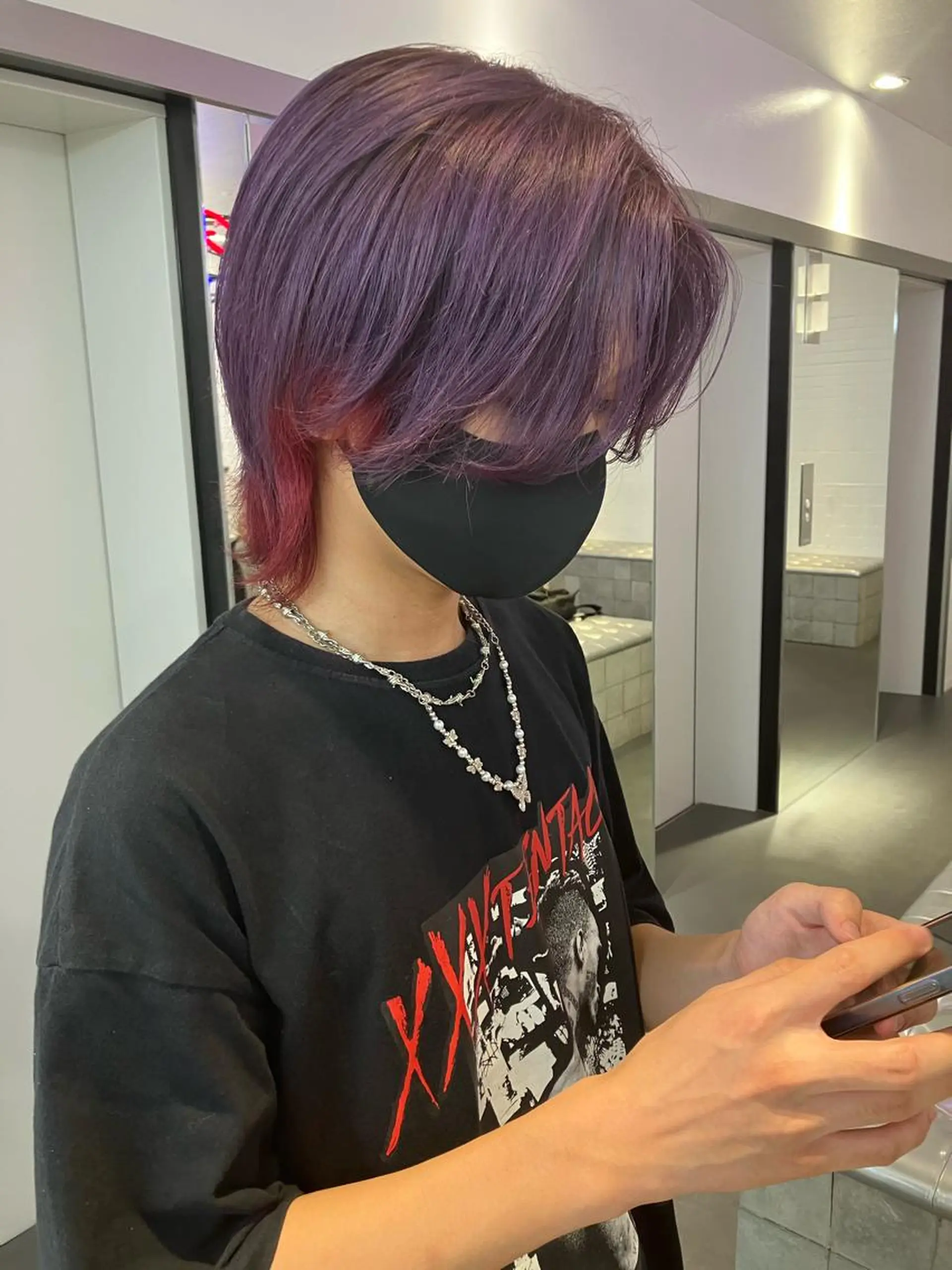 ロング カラー カット ヘアカラー トリートメント ヘアセット 🥣ミコト/ウルフ ハイトーン特化🥣のヘアスタイル