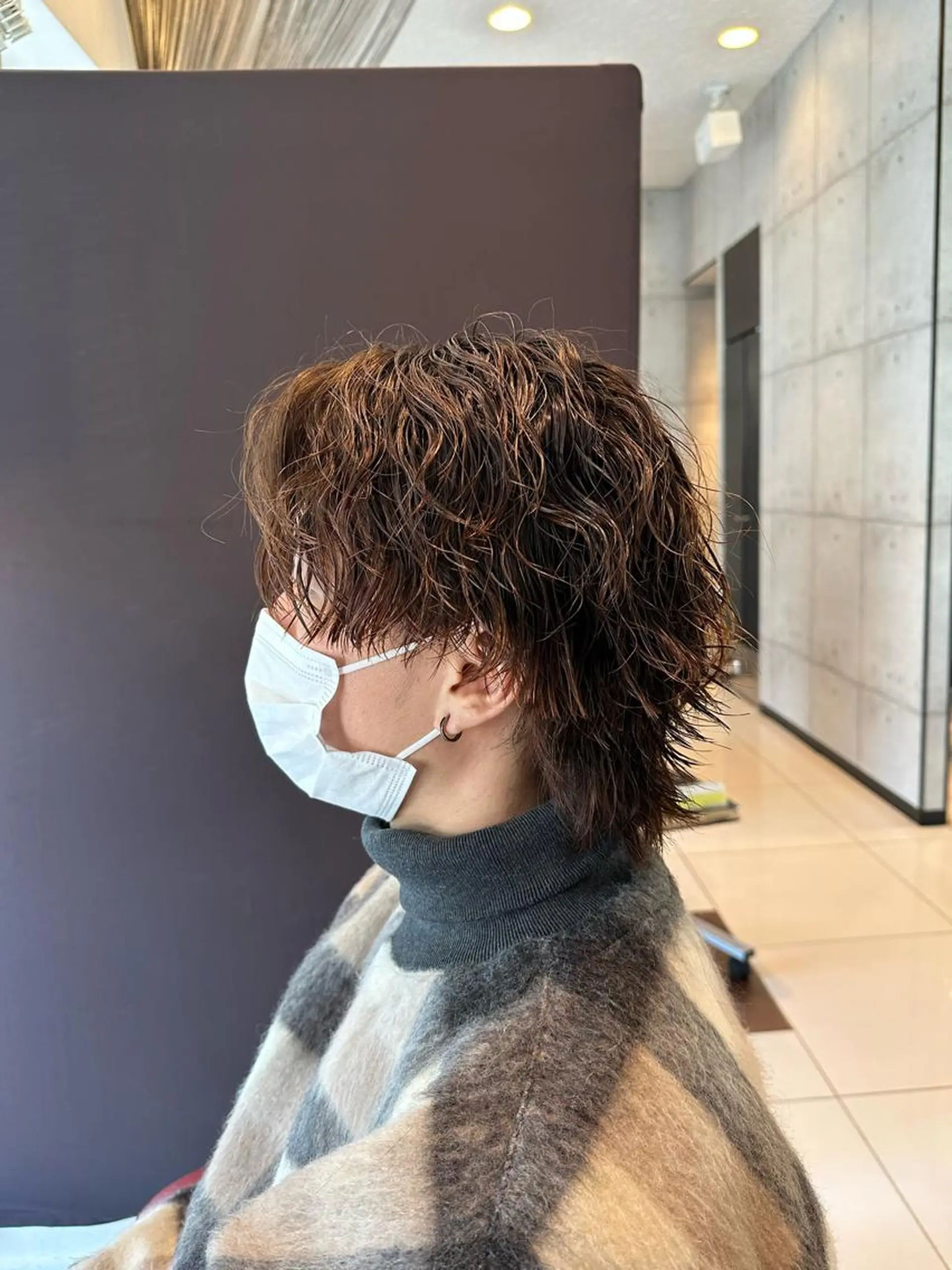 パーマ メンズ メンズウルフカット ウルフカット 仙台駅/メンズパーマ /🔗髙橋海汰のヘアスタイル